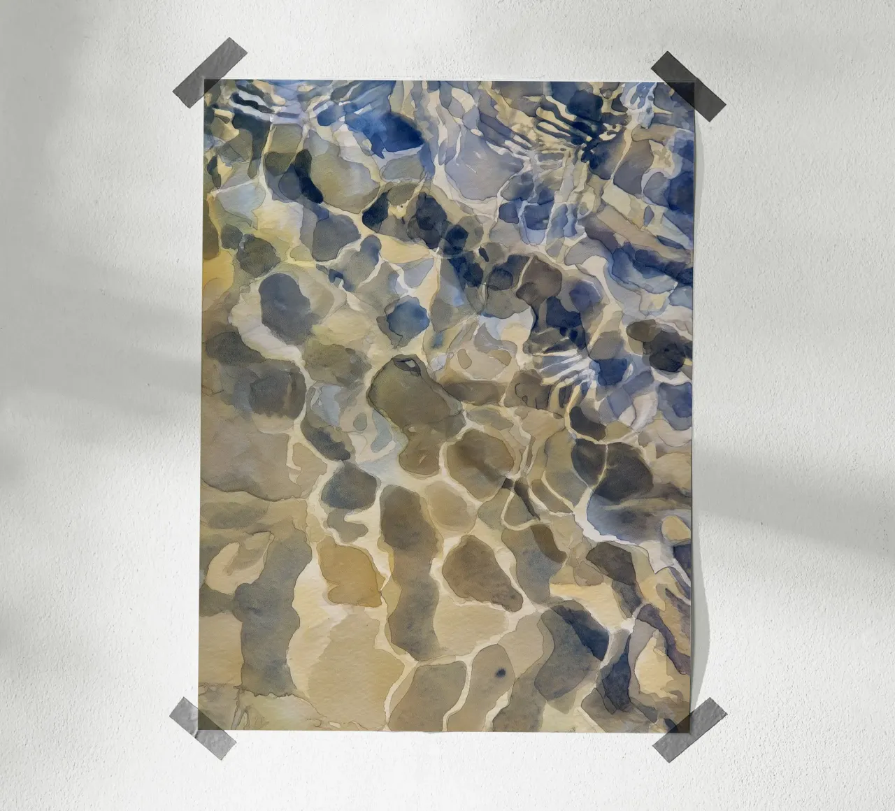 Studio del letto del fiume 1 poster con telaio in plastica da Luke Wilder Studio
