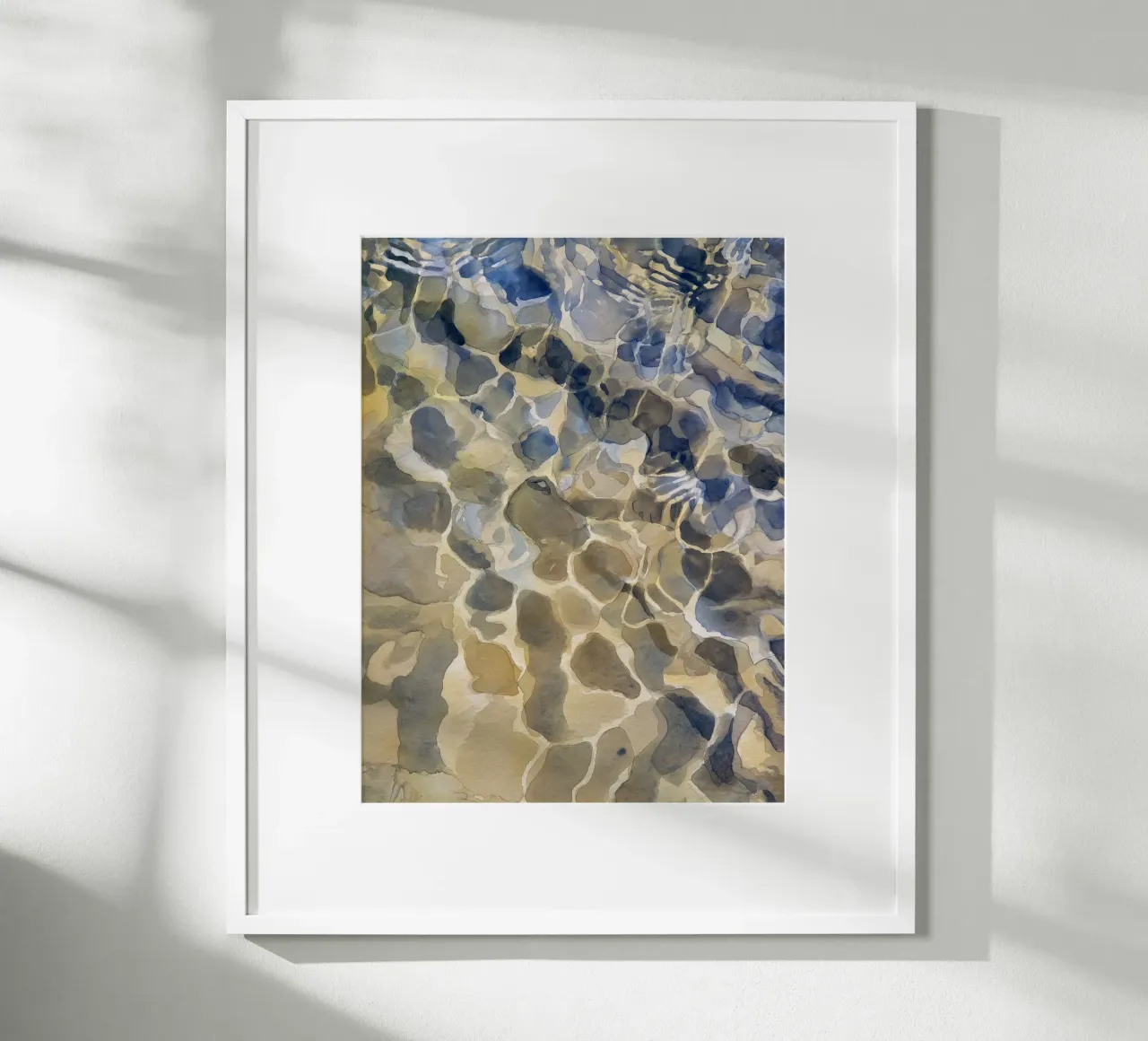 Studio del letto del fiume 1 poster con telaio in plastica da Luke Wilder Studio