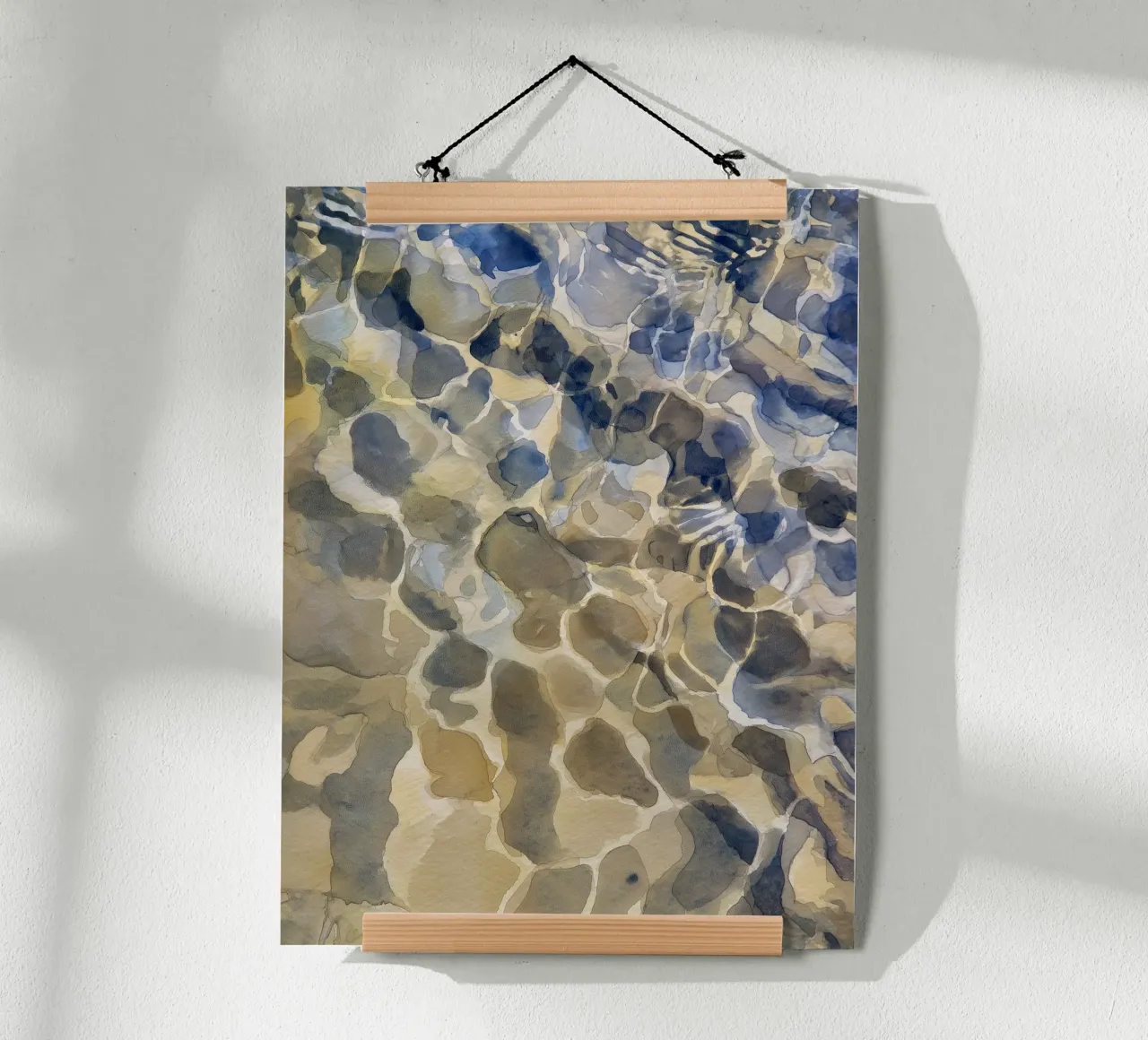 Studio del letto del fiume 1 poster con telaio in plastica da Luke Wilder Studio