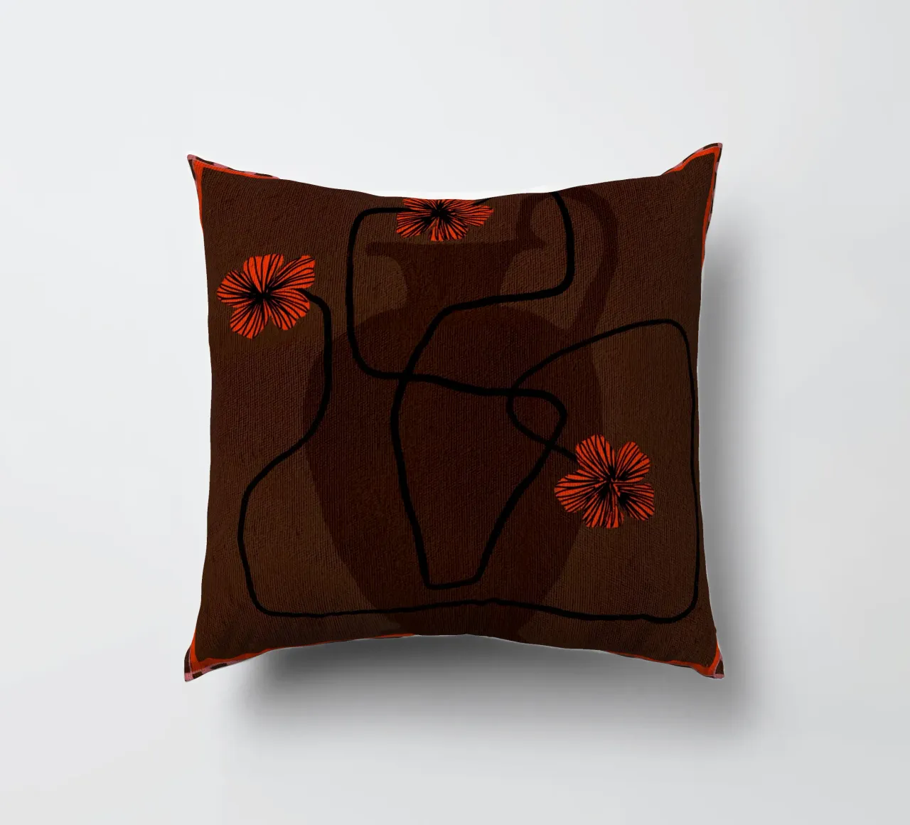 Out-of-Vase Blooms 3 cuscino da Shatha Al Dafai