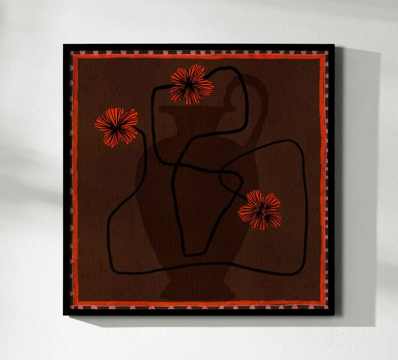 Out-of-Vase Blooms 3 poster with aluminum frame by Shatha Al Dafai