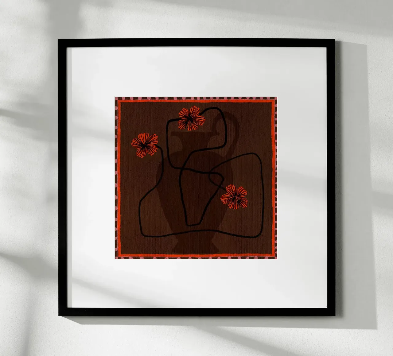 Out-of-Vase Blooms 3 poster with aluminum frame by Shatha Al Dafai