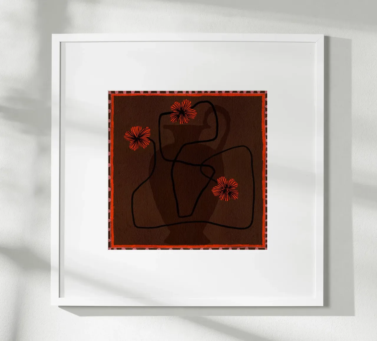 Out-of-Vase Blooms 3 poster with aluminum frame by Shatha Al Dafai