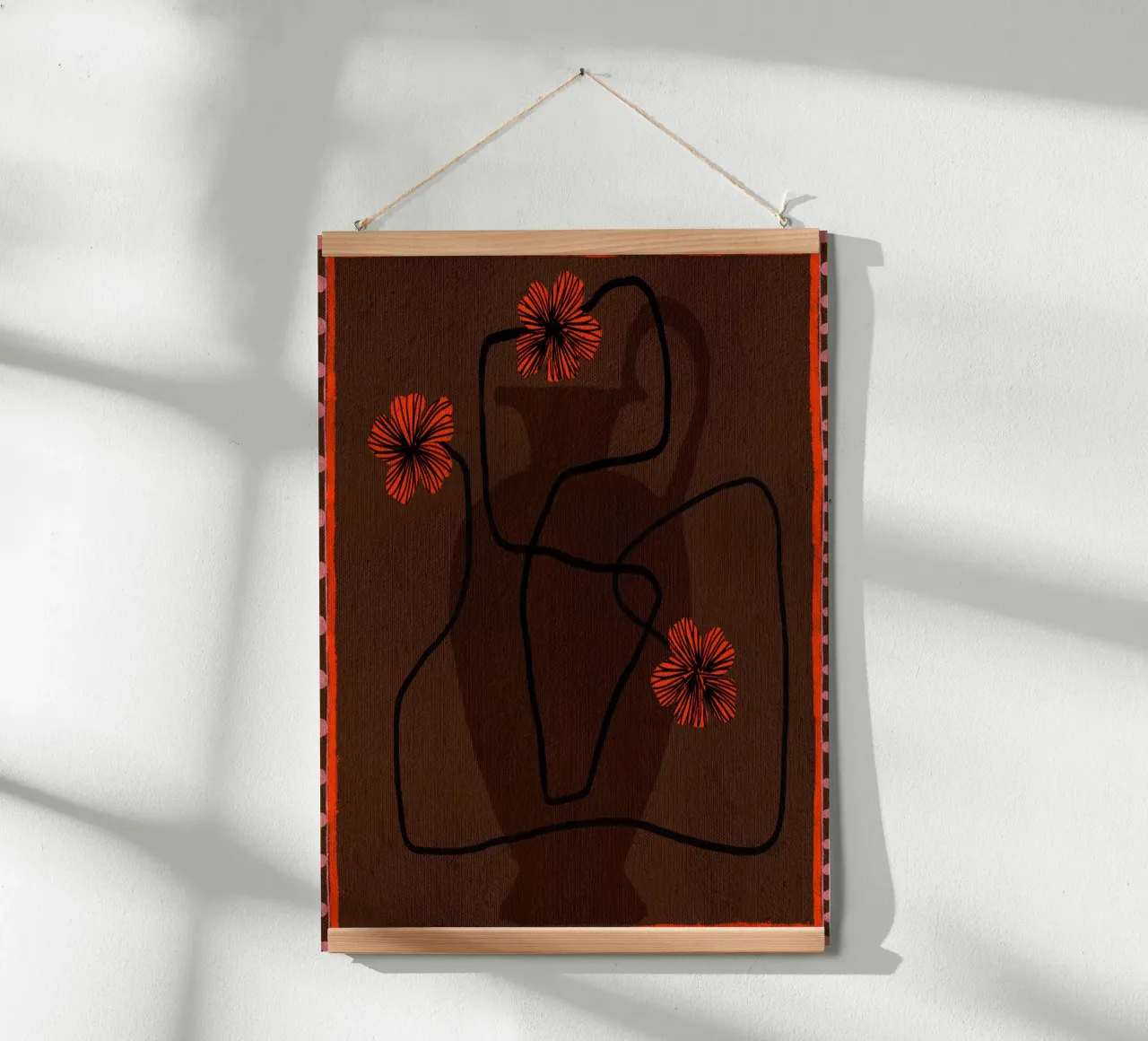 Out-of-Vase Blooms 3 poster with aluminum frame by Shatha Al Dafai