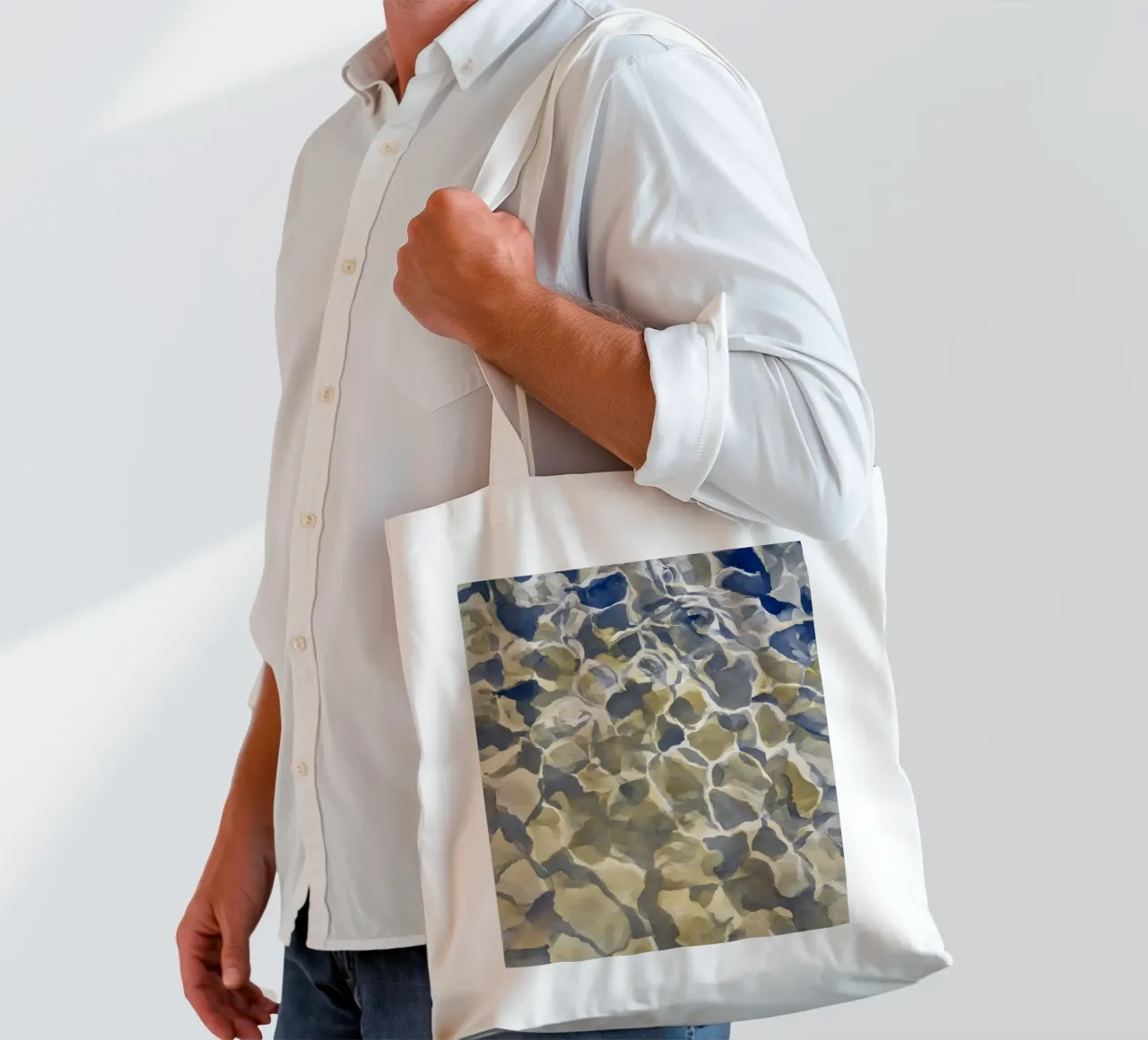 Studio del letto del fiume 2 borsa in juta da Luke Wilder Studio