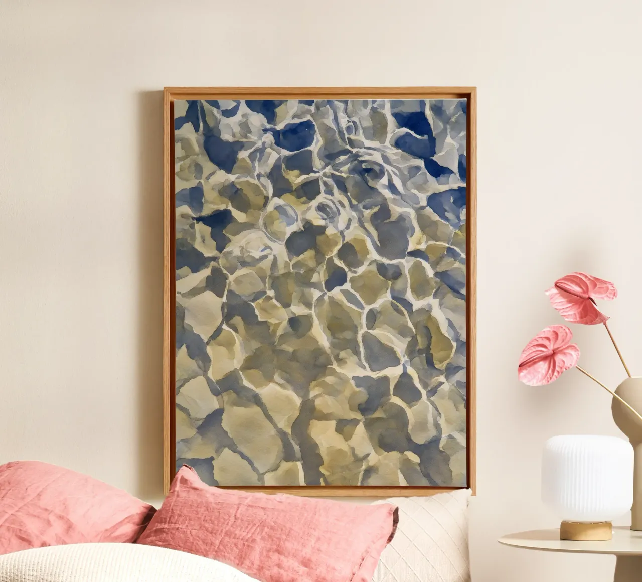 Rivierbedding Studie 2 canvas met Baklijst van Luke Wilder Studio