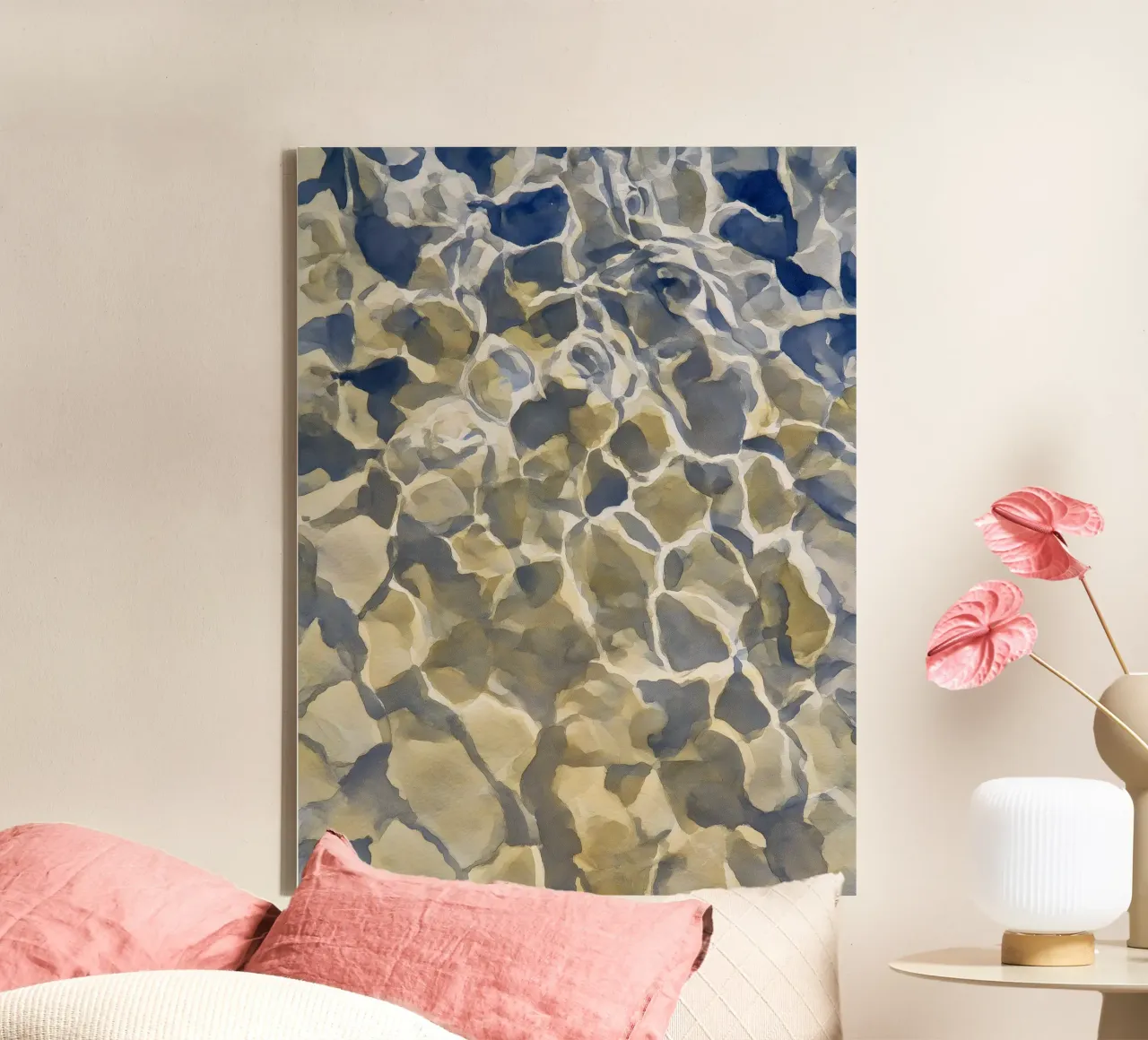Rivierbedding Studie 2 canvas met Baklijst van Luke Wilder Studio