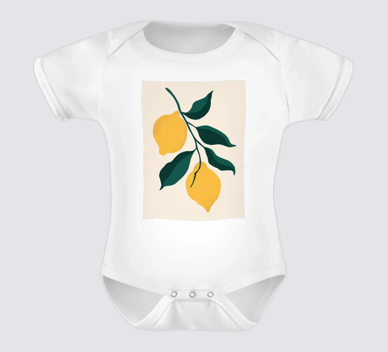 Einfacher Zitronenzweig Kurzarm Babybody von Mark Solaria