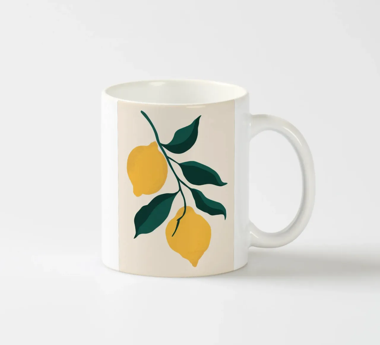 Ramo di limone semplice tazza in ceramica da Mark Solaria