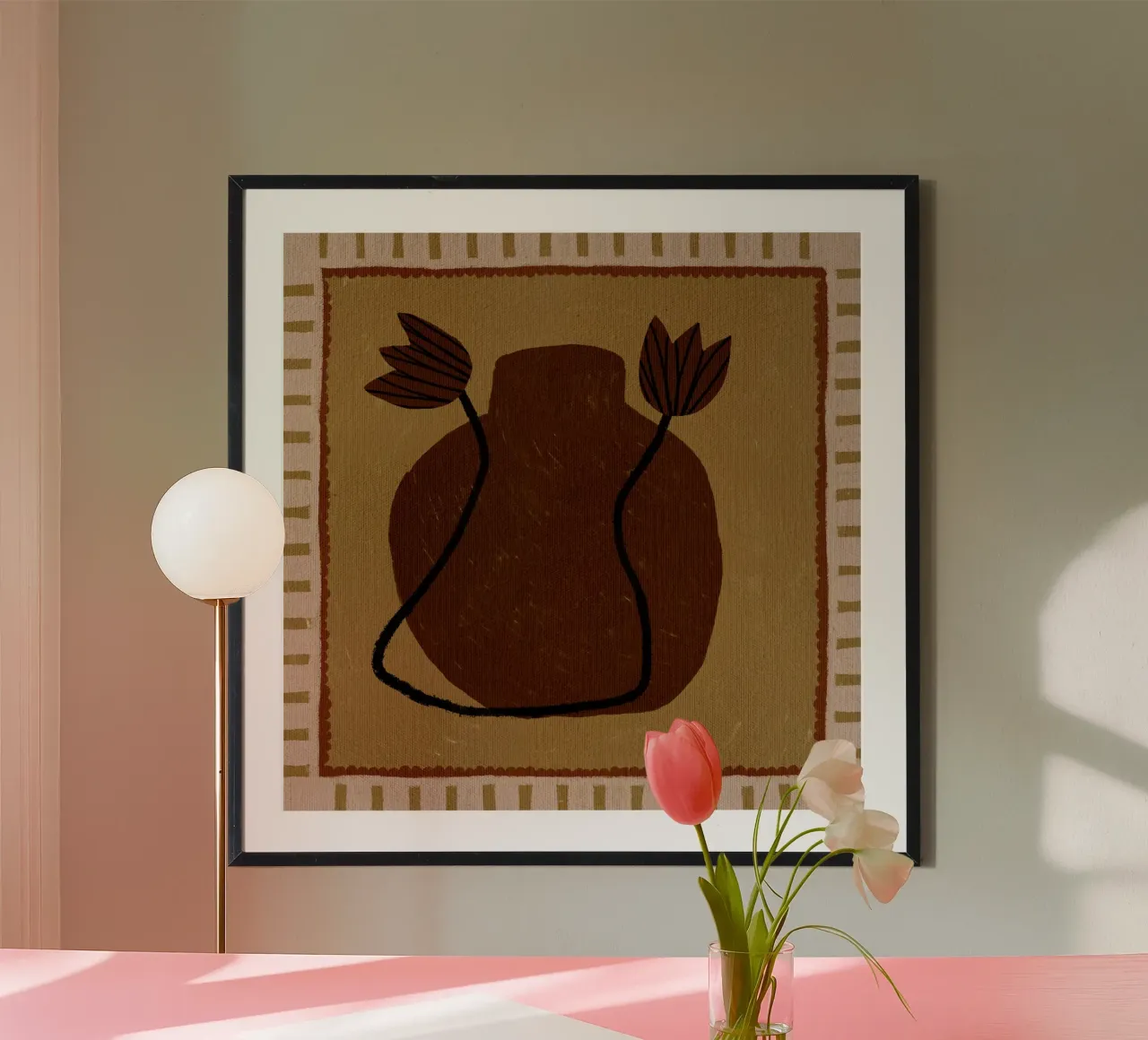 Out-of-Vase Blooms 2 poster by Shatha Al Dafai