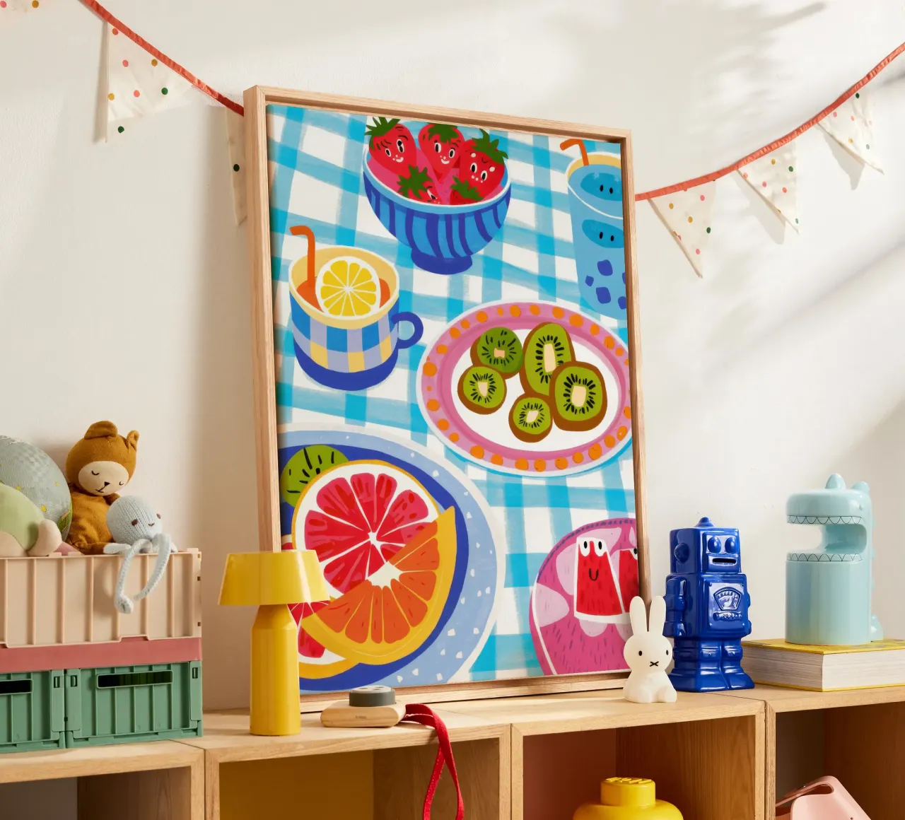 Pittige picknickpasta canvas met Baklijst van Irish Strokes