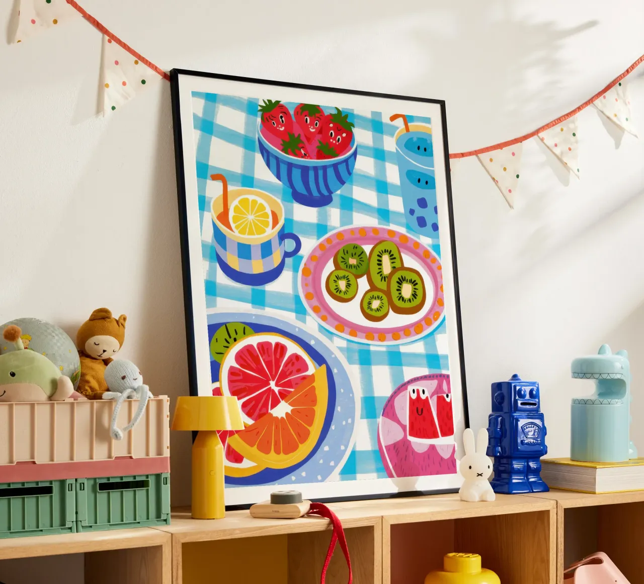 Spalmabile per picnic poster con telaio in legno da Irish Strokes