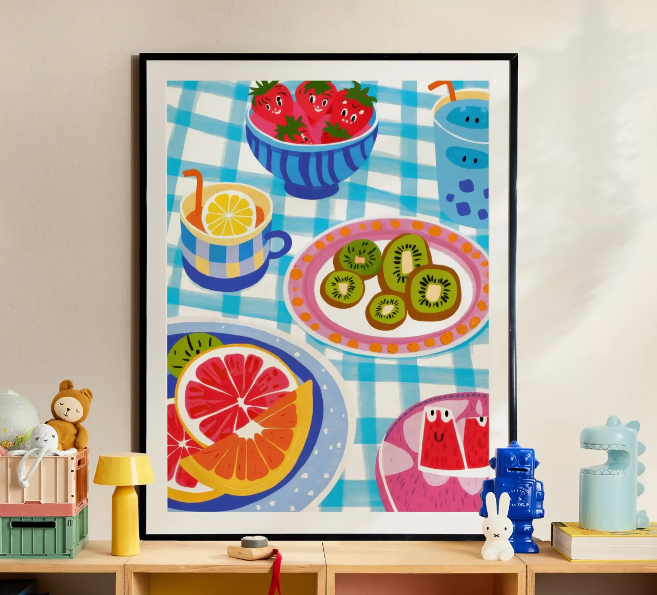 Spalmabile per picnic poster con telaio in legno da Irish Strokes