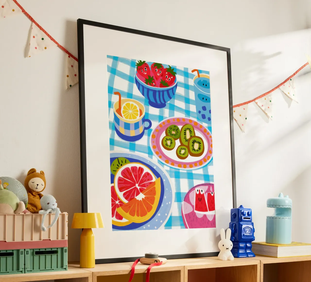Spalmabile per picnic poster con telaio in legno da Irish Strokes