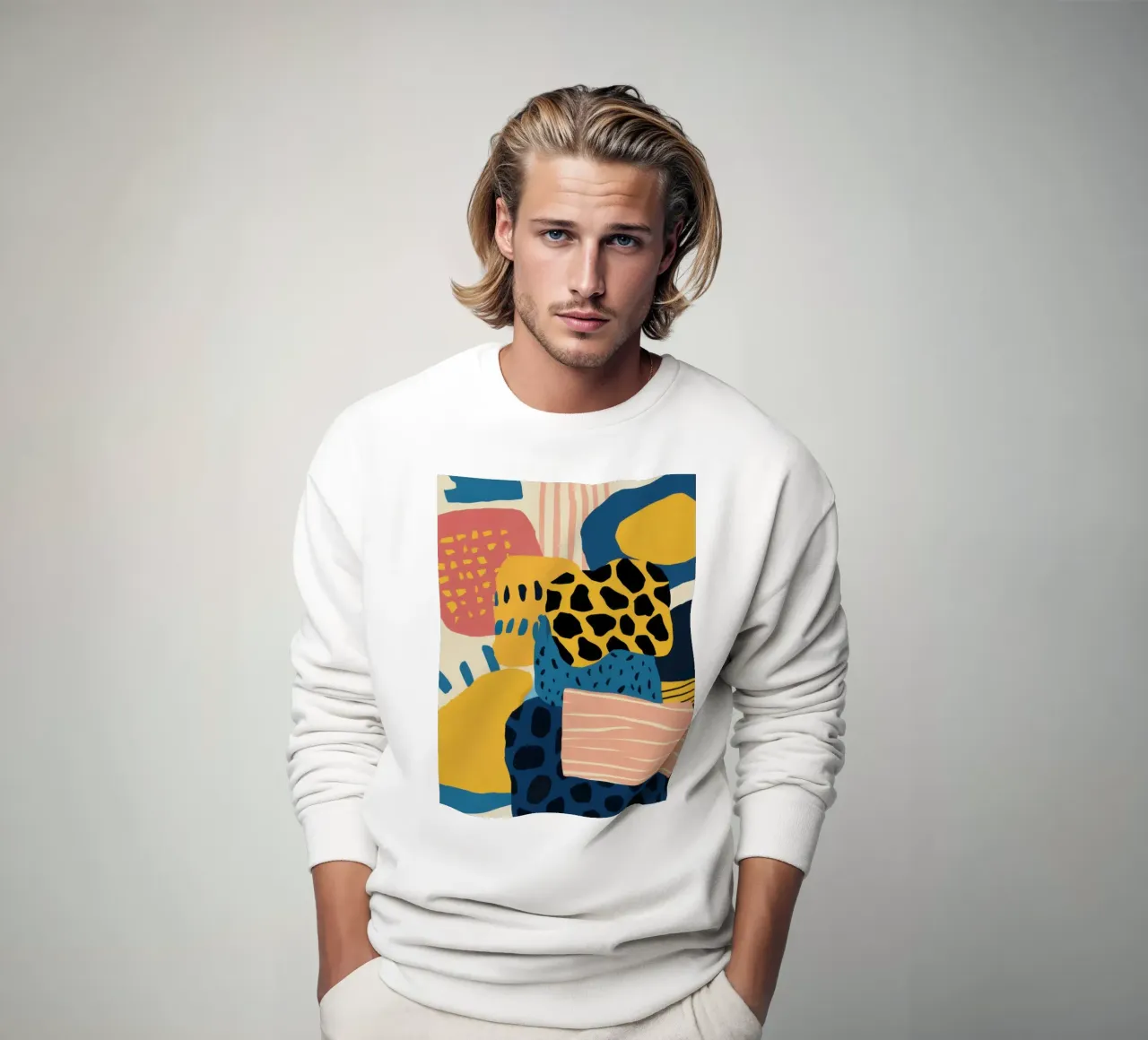 Mancha abstracta de leopardo sudadera de Mark Solaria