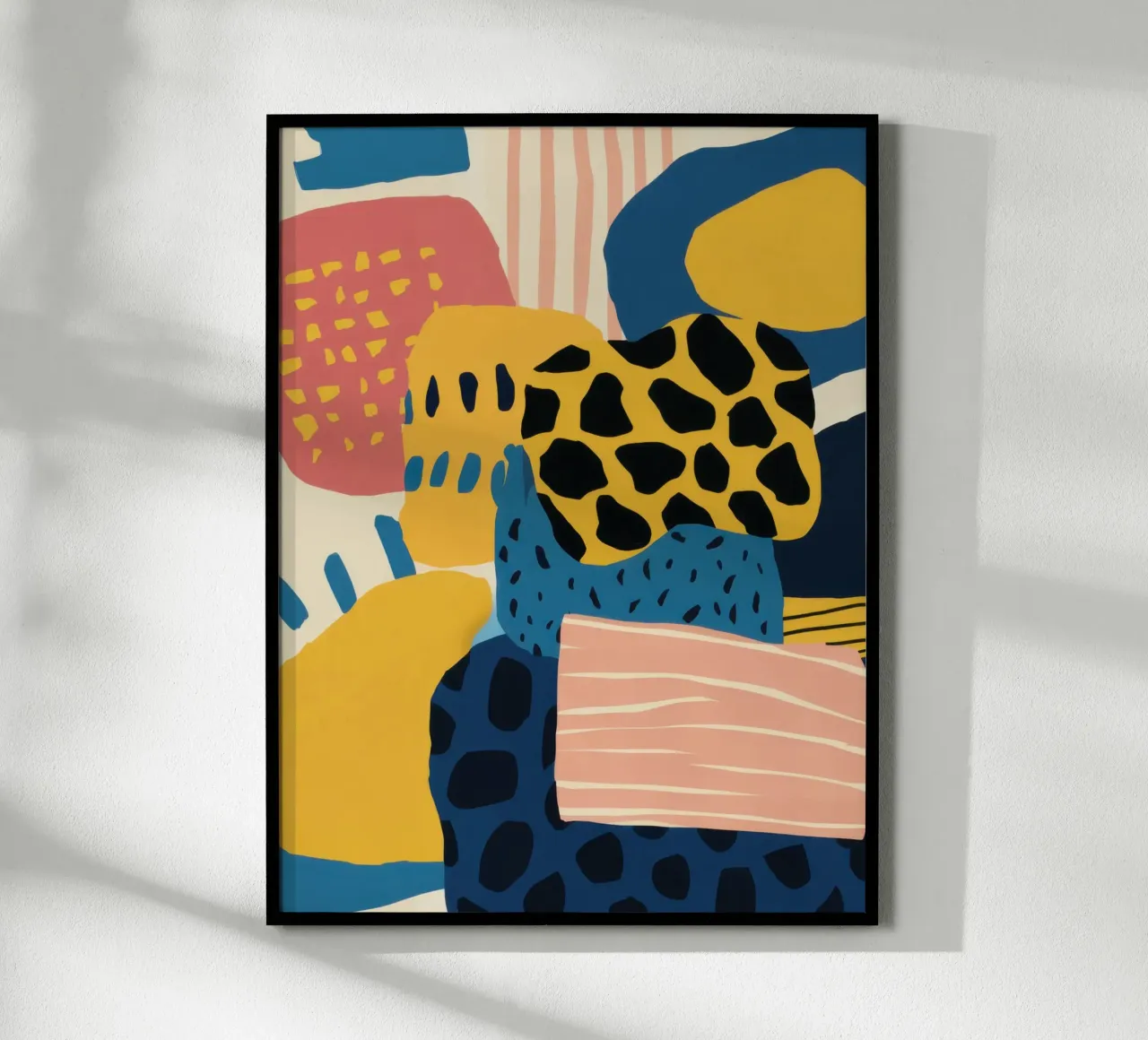 Macchia leopardata astratta poster con telaio in legno da Mark Solaria
