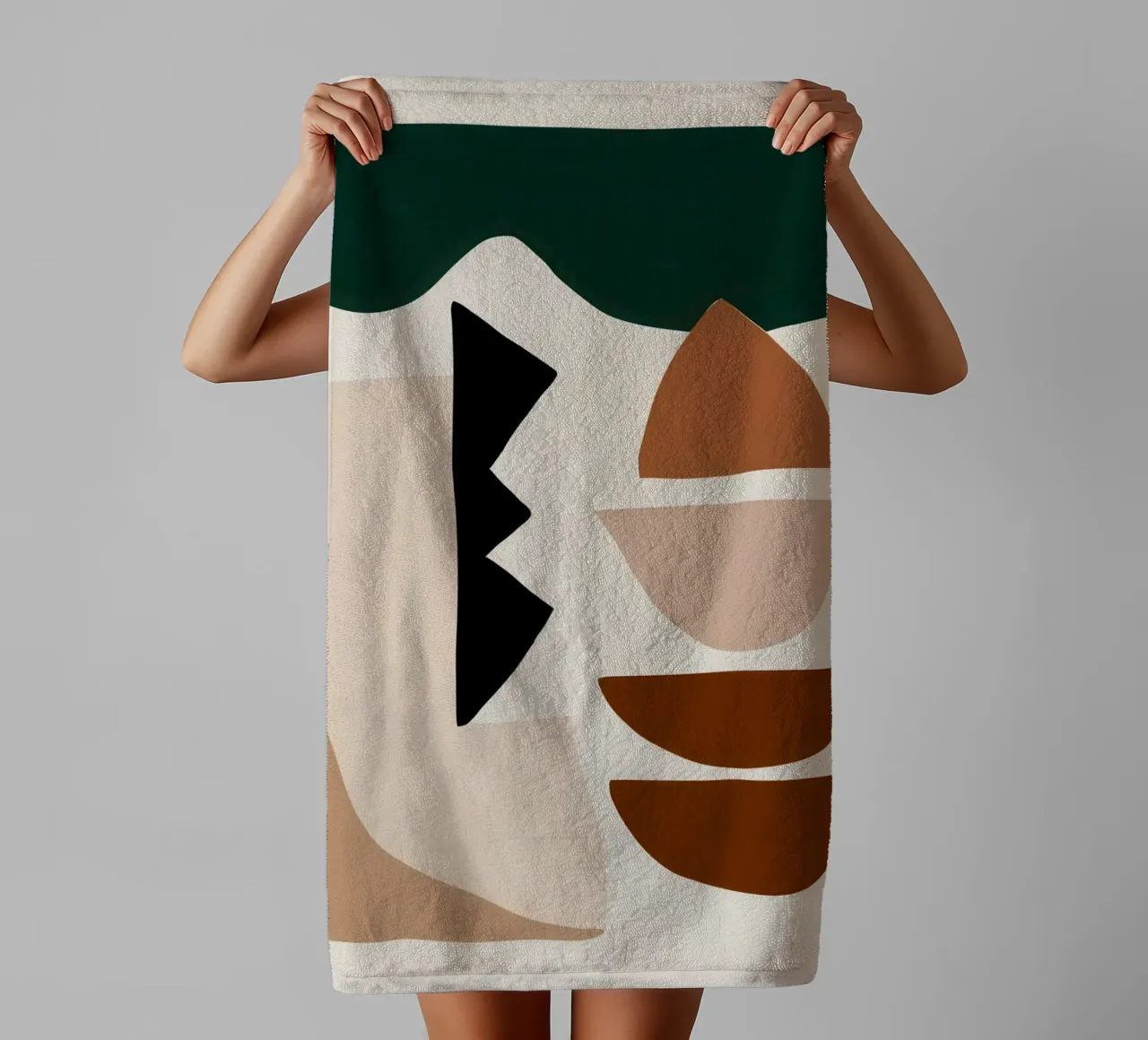Earthy Abstract Forms towel by Gaia Viesta