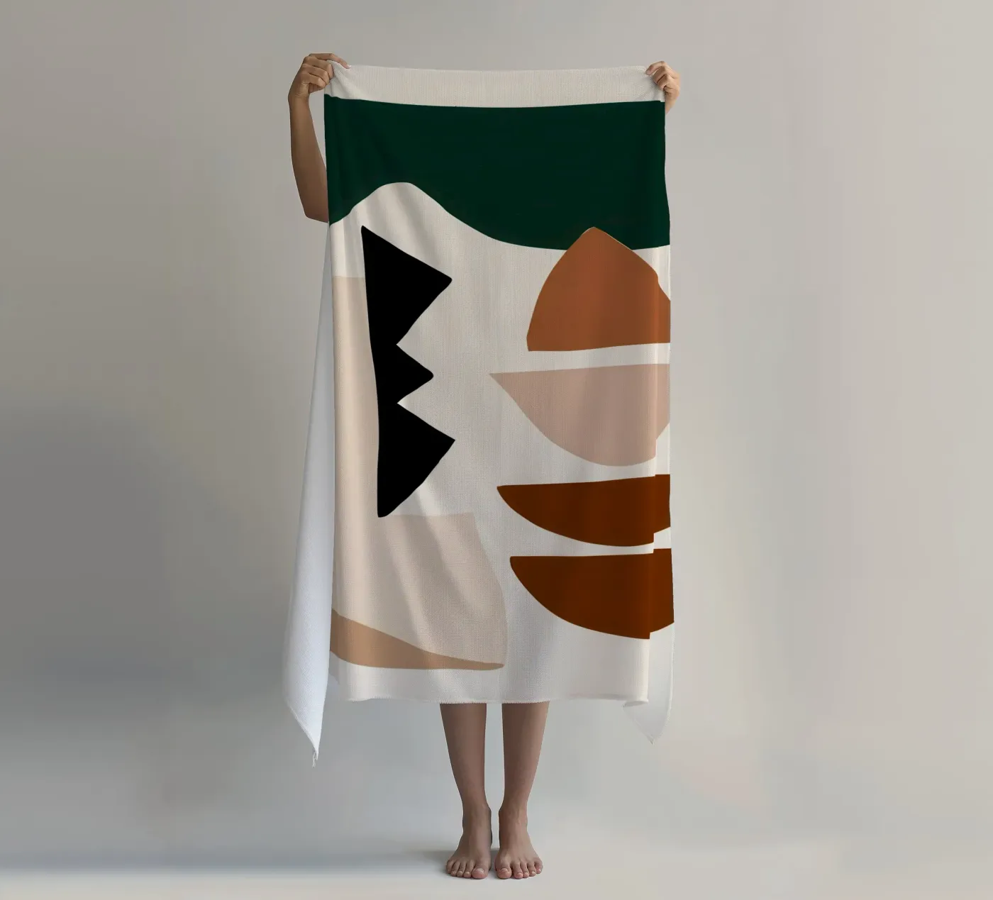 Forme astratte e terrose telo mare da Gaia Viesta