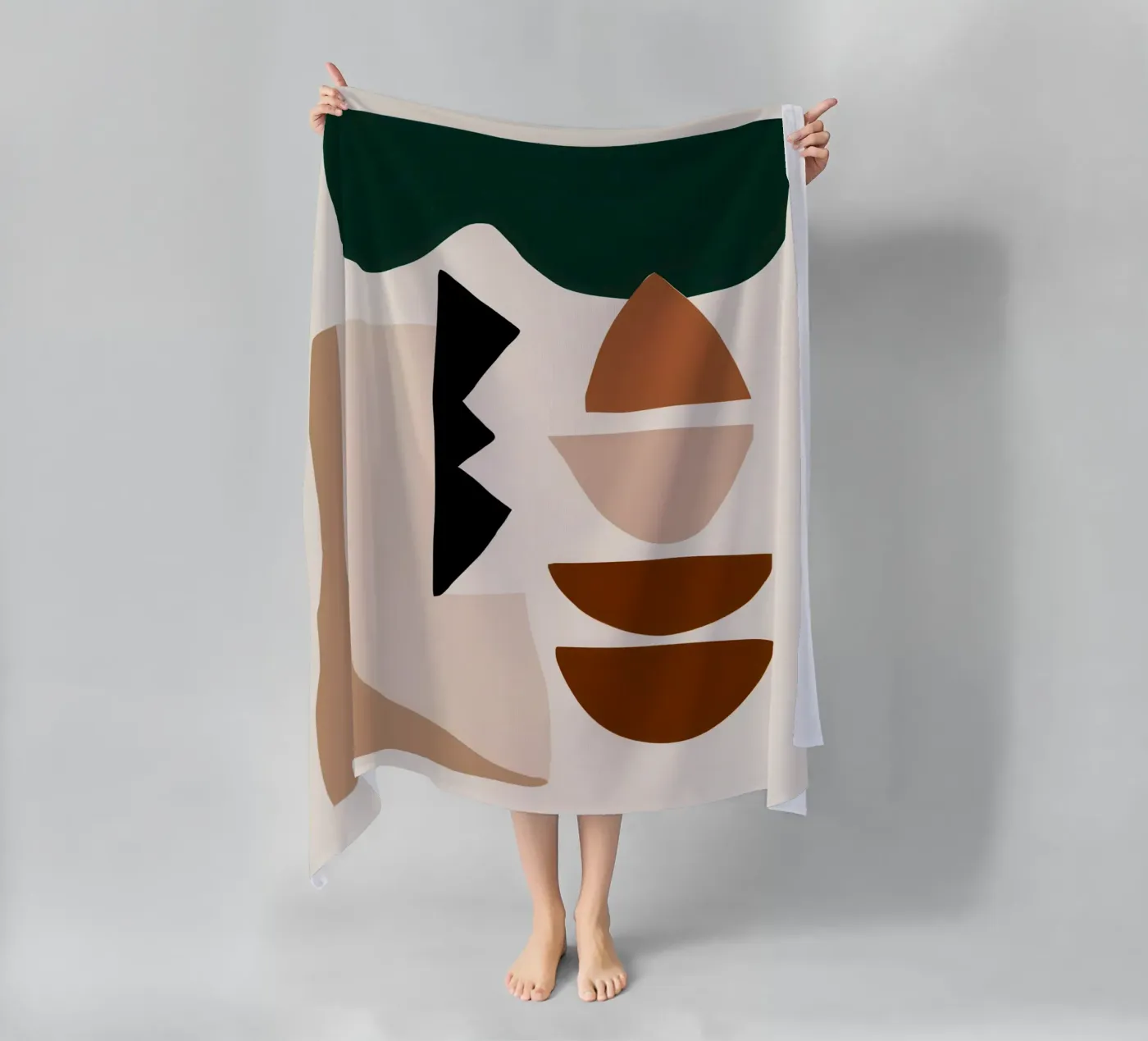 Forme astratte e terrose telo mare da Gaia Viesta