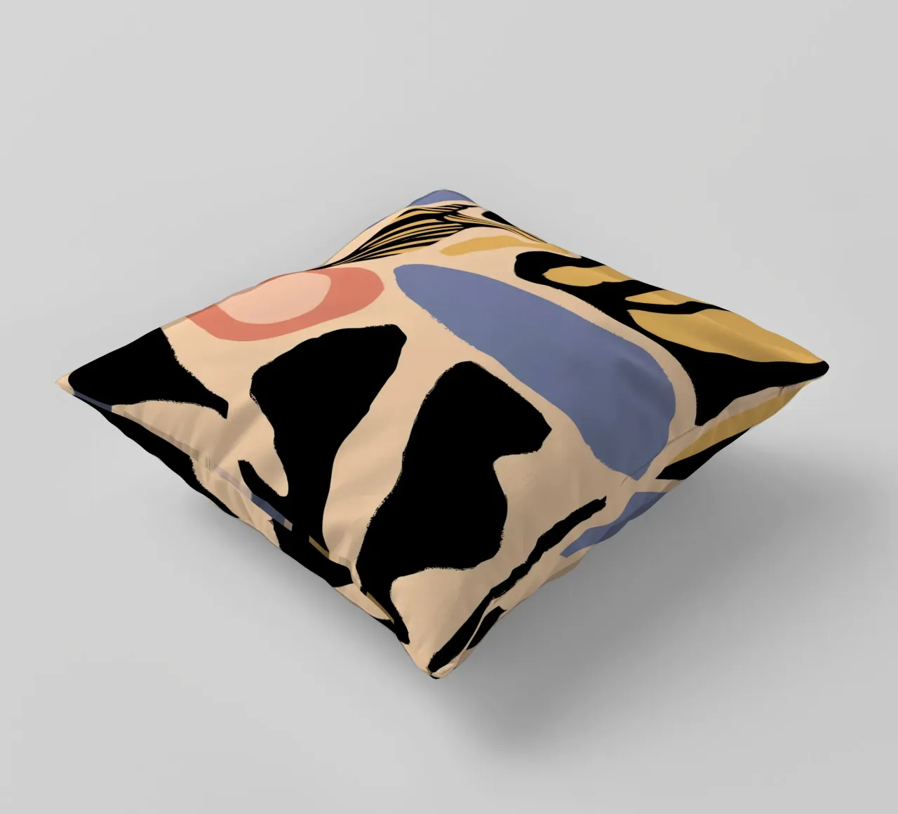 Abstract Face Forms decorative cushion by Mark Solaria