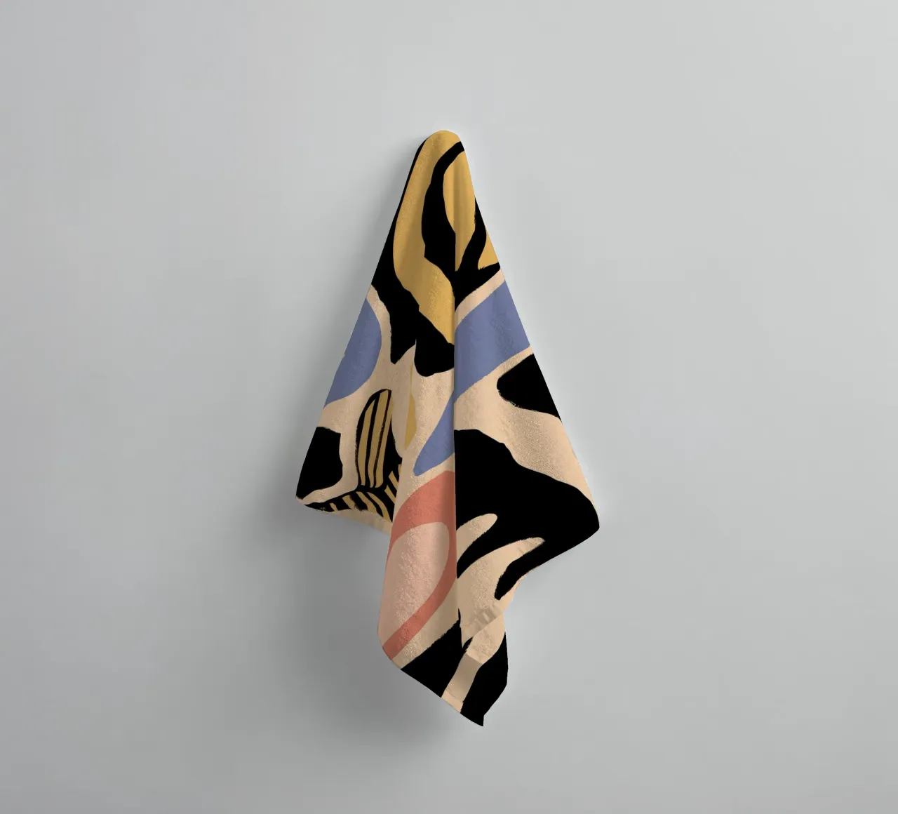 Abstract Face Forms towel by Mark Solaria
