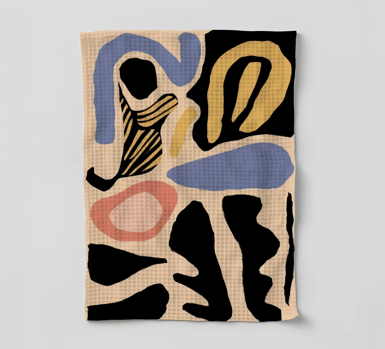 Abstract Face Forms tea towel by Mark Solaria