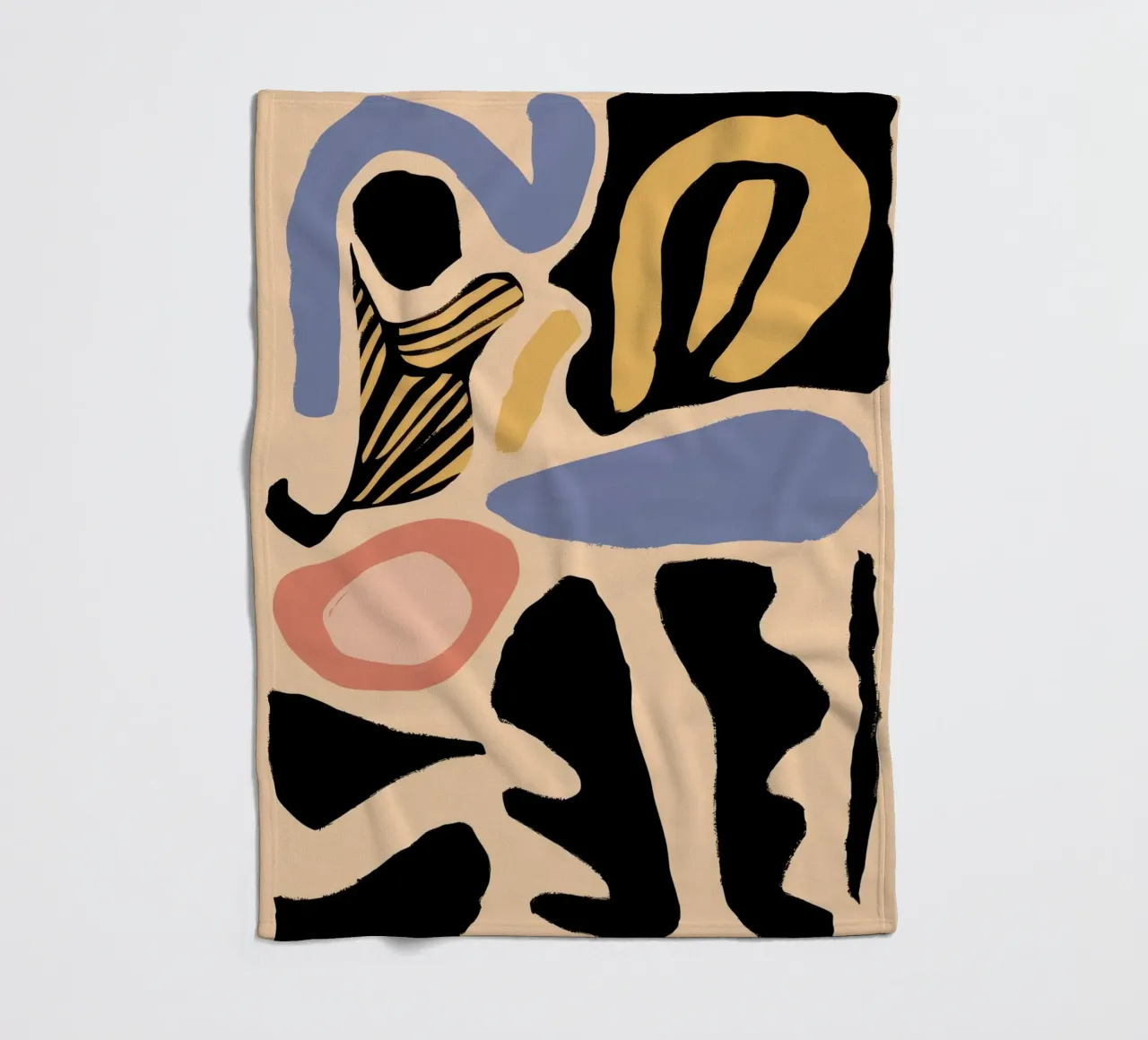 Abstract Face Forms fleece blanket by Mark Solaria