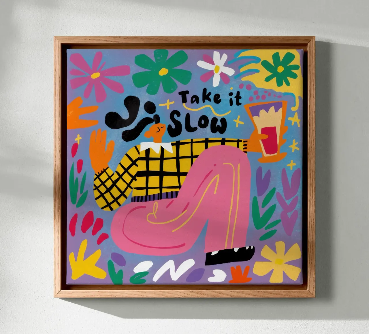 Bruisende vrijetijdsherinnering canvas met Baklijst van Luna Aura