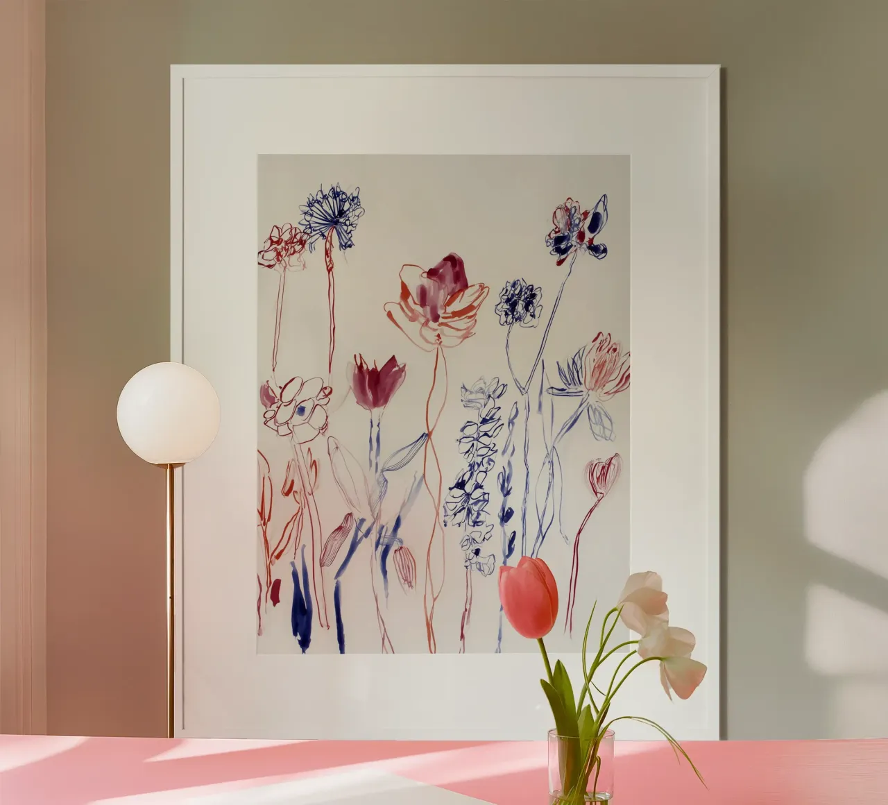 Studi a fogli mobili poster con telaio in plastica da Sophia Calder Studio