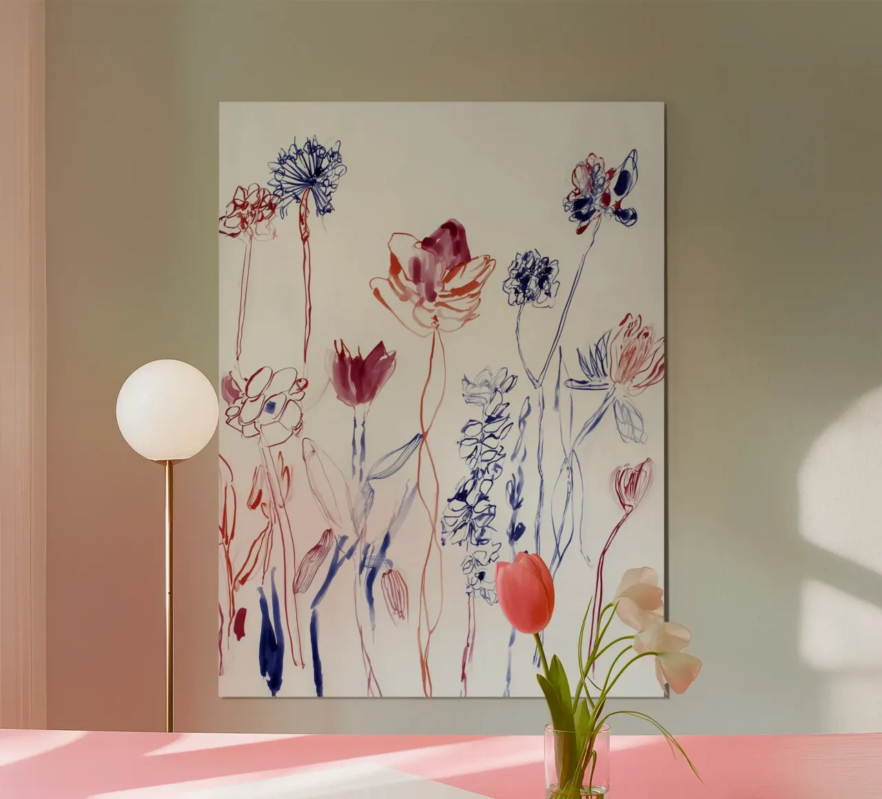 Studi a fogli mobili poster con telaio in plastica da Sophia Calder Studio