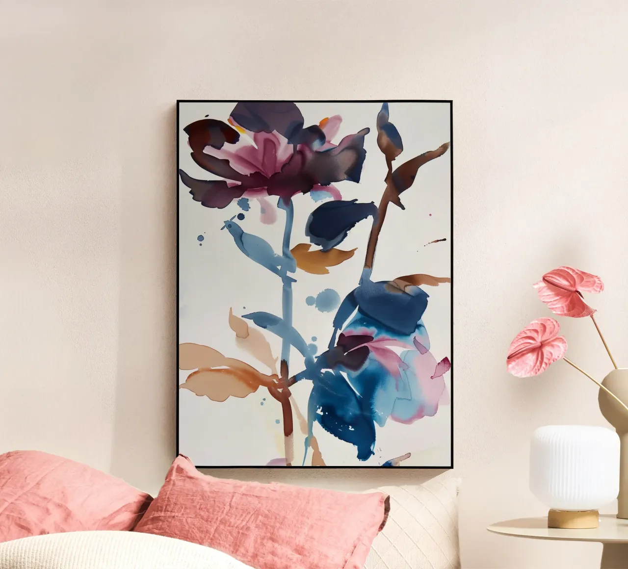 Blush Stengels acryl van Sophia Calder Studio