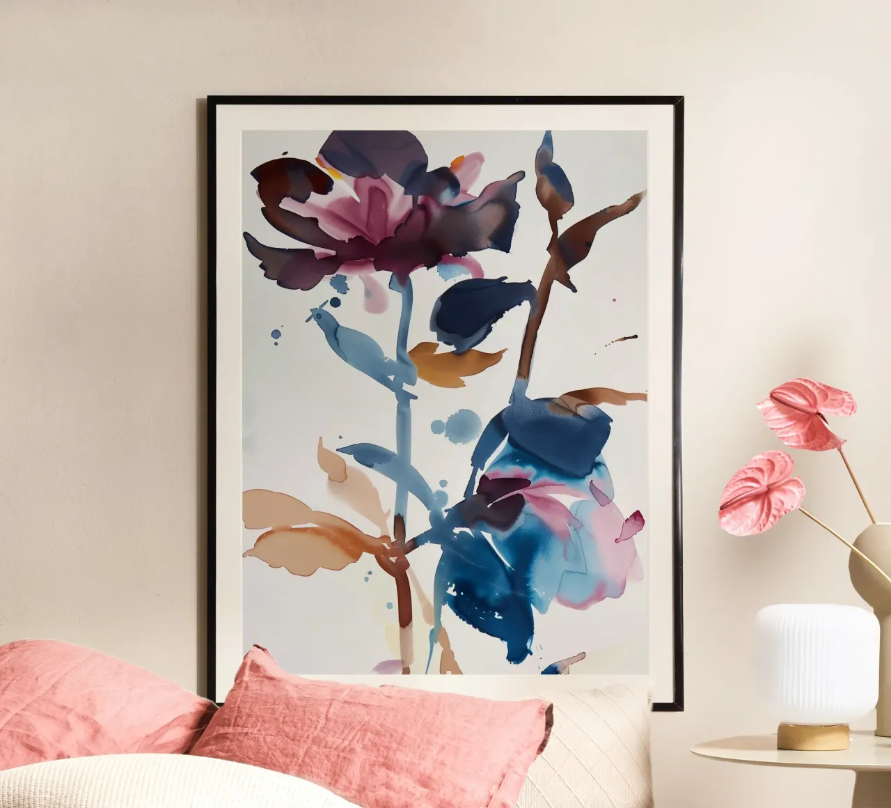 Blush Stems poster by Sophia Calder Studio