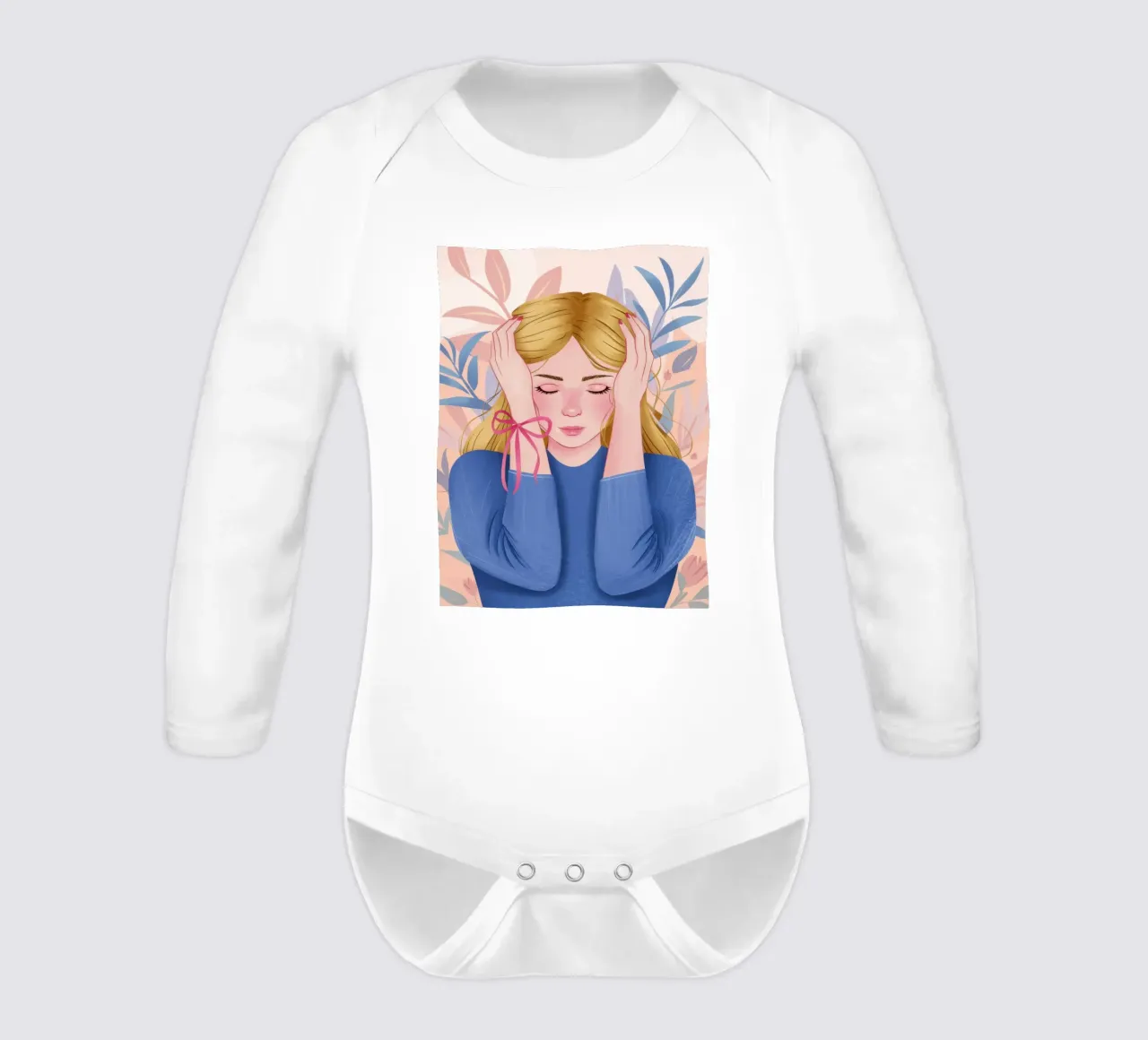 Momento blu introspettivo body neonato maniche lunghe da Selene Shade