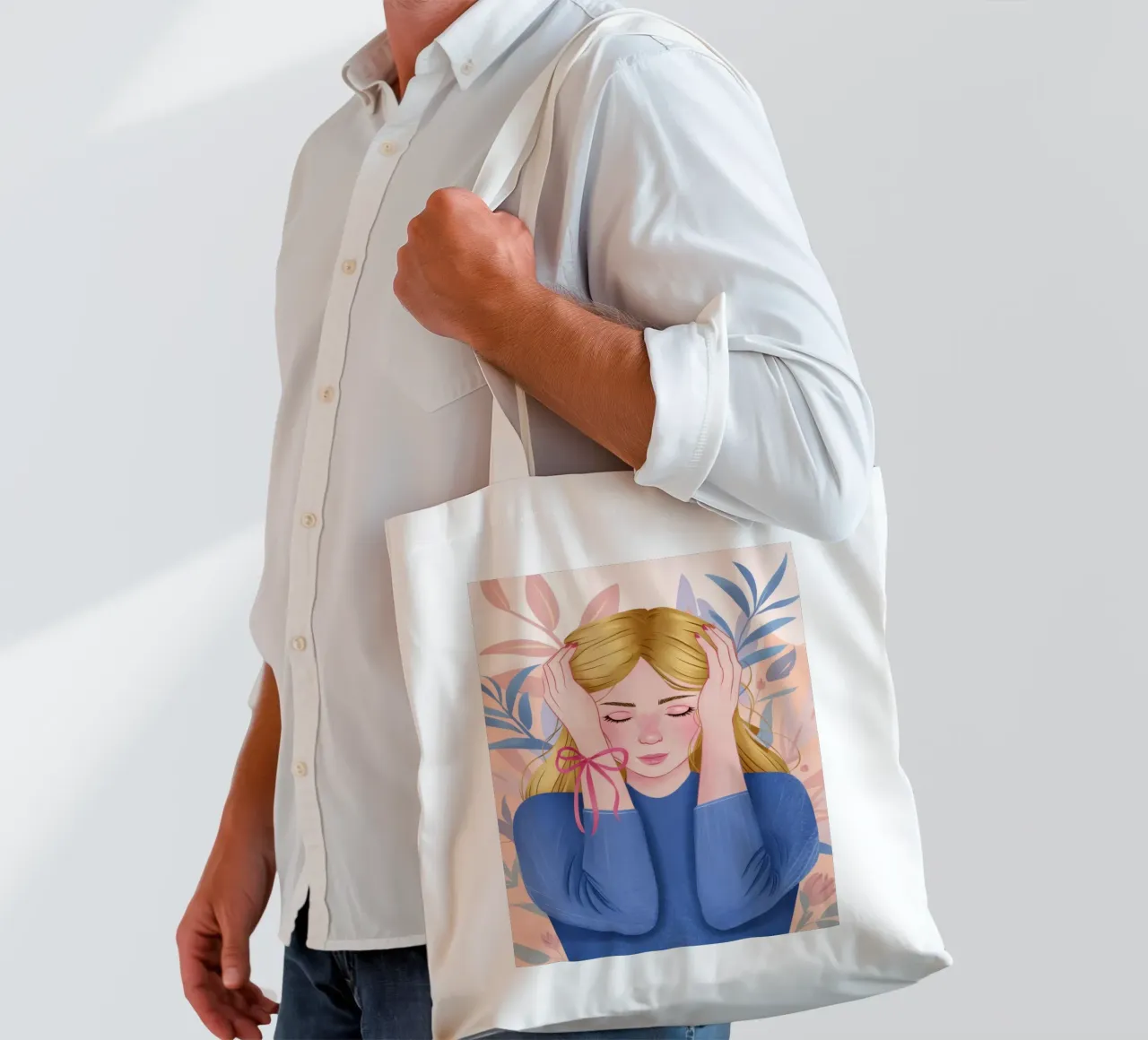 Momento blu introspettivo borsa in juta da Selene Shade