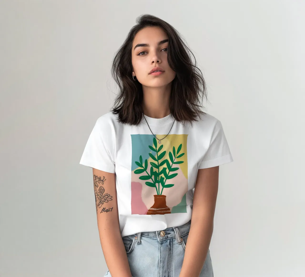 Verde semplice in vaso t-shirt da Irish Strokes