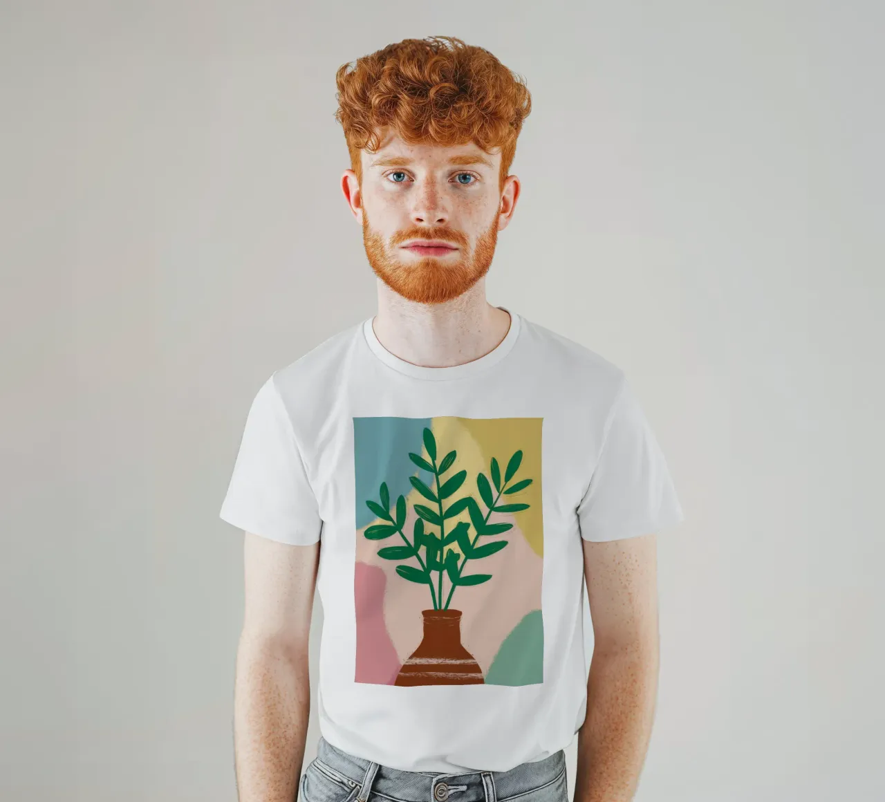Verde semplice in vaso t-shirt da Irish Strokes