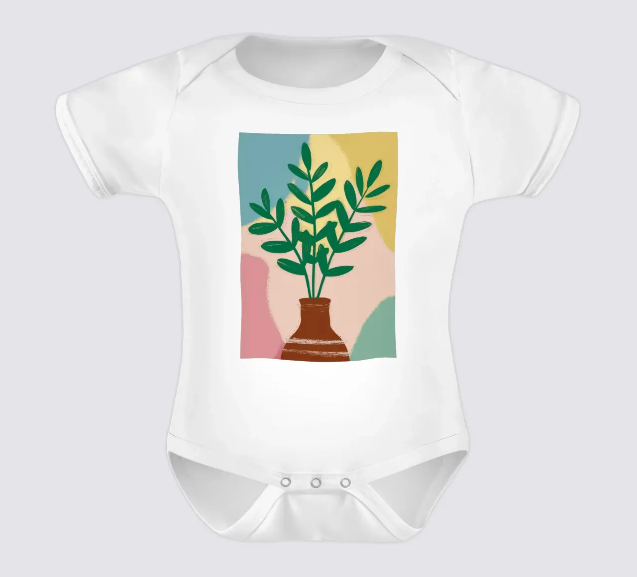 Verde semplice in vaso body neonato maniche corte da Irish Strokes
