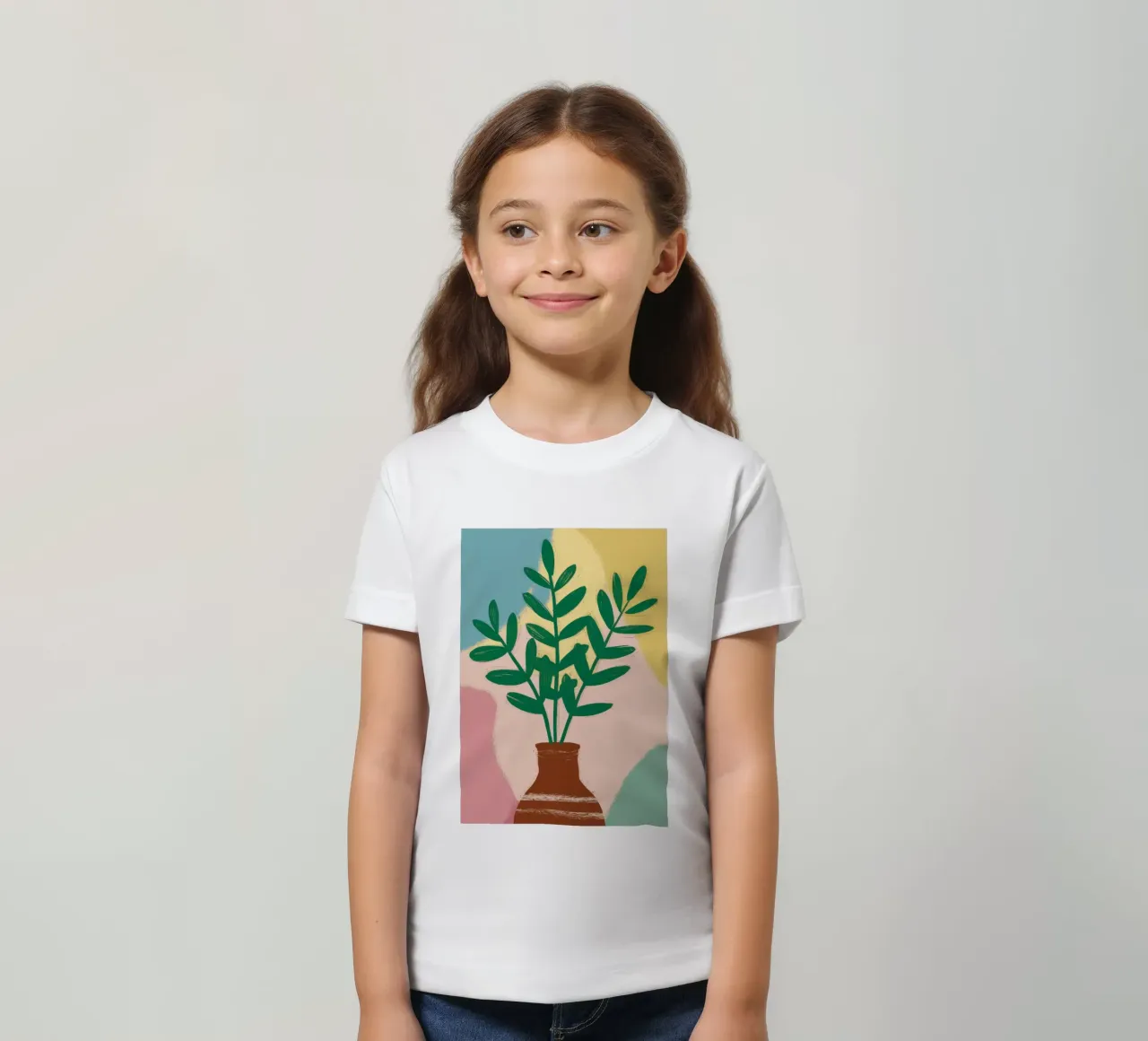 Verde semplice in vaso t-shirt bambini da Irish Strokes