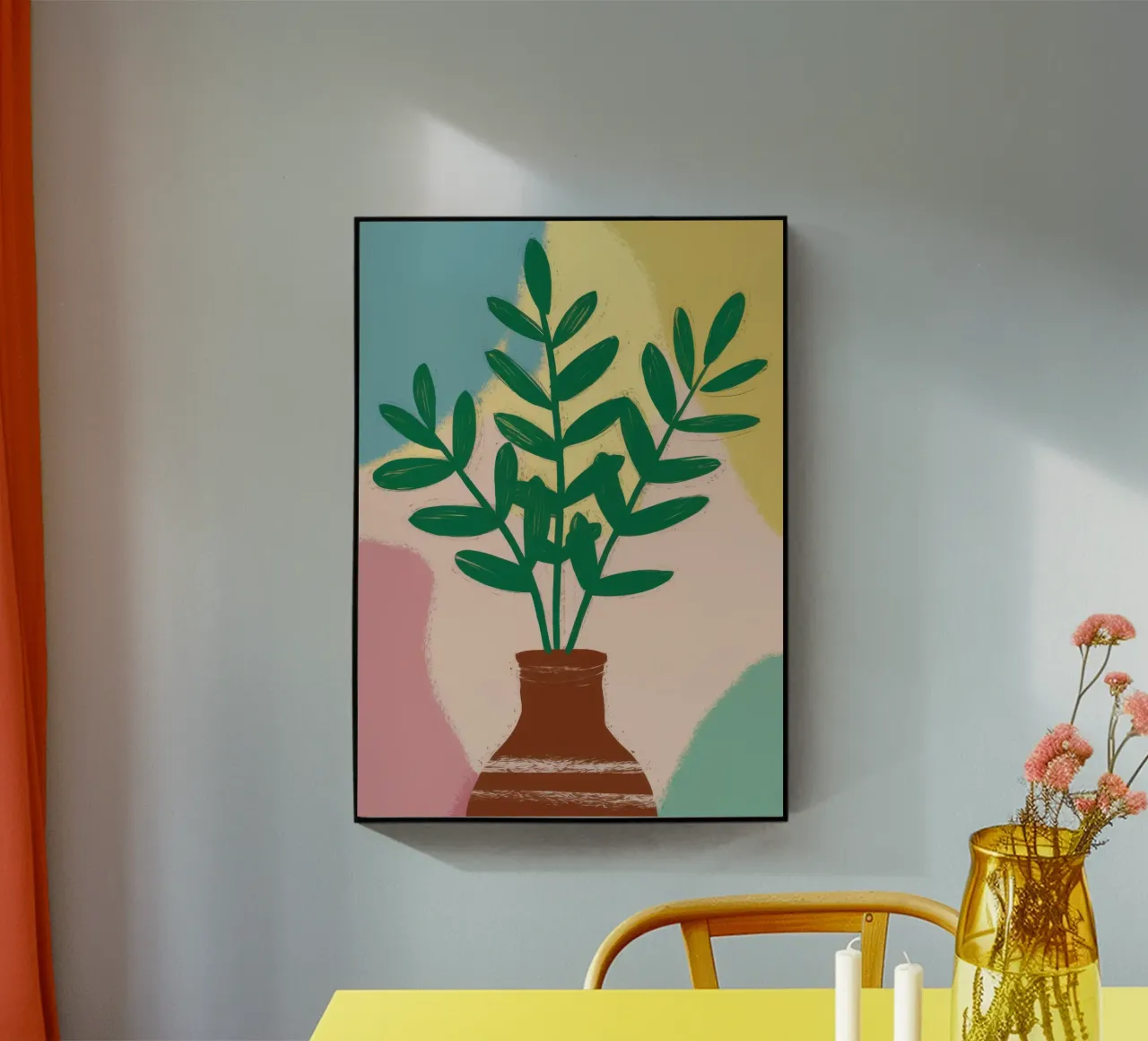 Verde semplice in vaso plexiglass da Irish Strokes