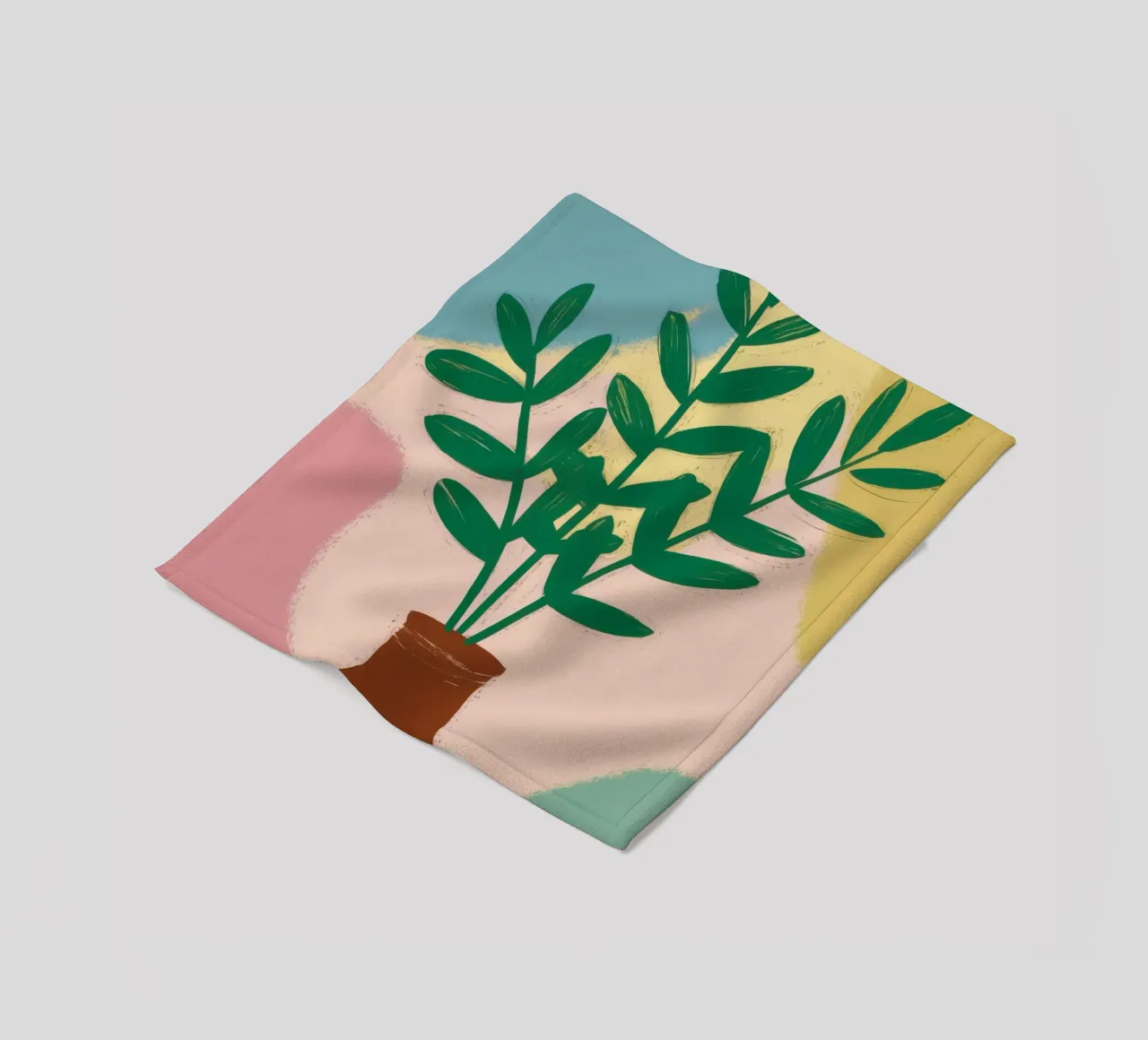 Verde semplice in vaso coperta in pile da Irish Strokes