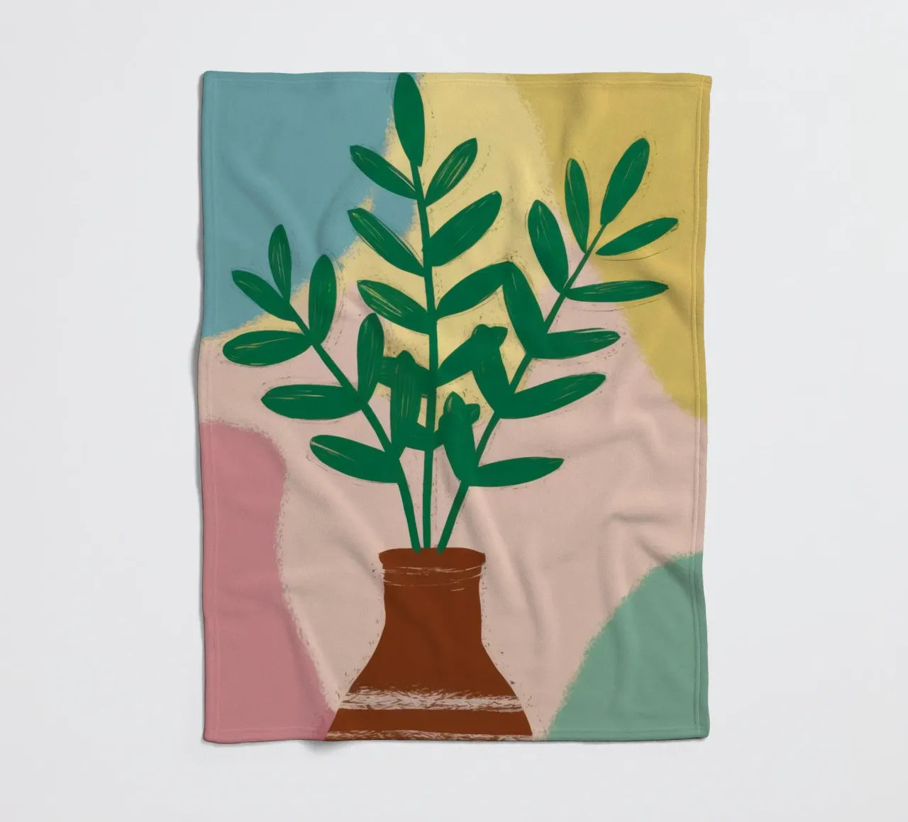 Verde semplice in vaso coperta in pile da Irish Strokes