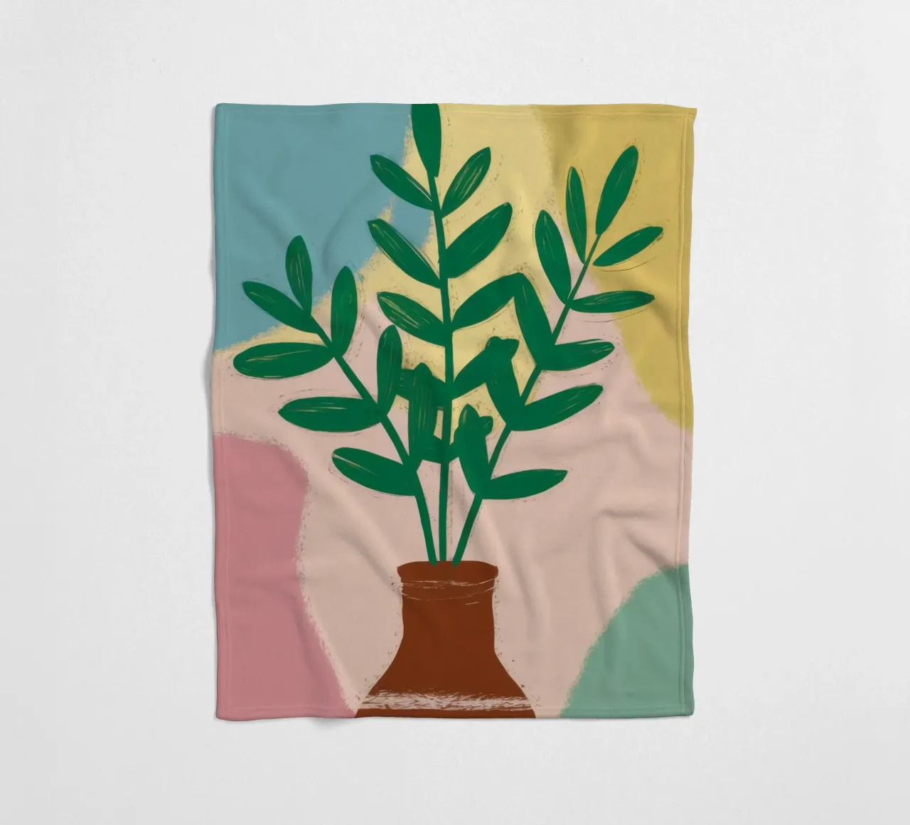 Verde semplice in vaso coperta in pile da Irish Strokes