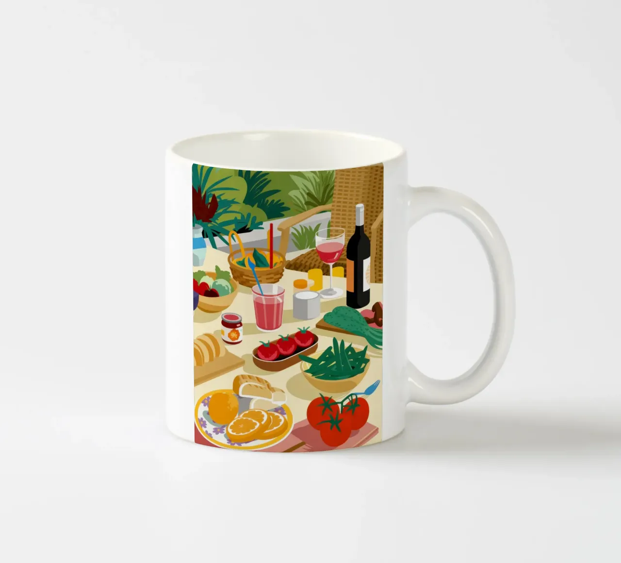 Un ricco picnic tazza in ceramica da Mark Solaria