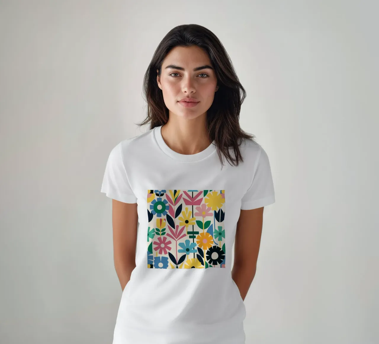 Semplice floreale retrò t-shirt da Mark Solaria