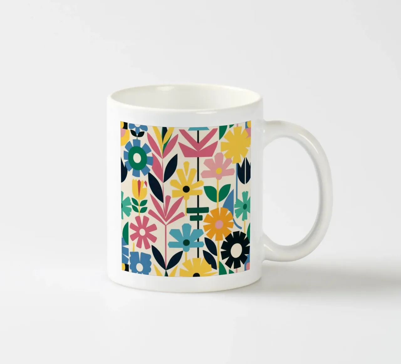 Semplice floreale retrò tazza in ceramica da Mark Solaria