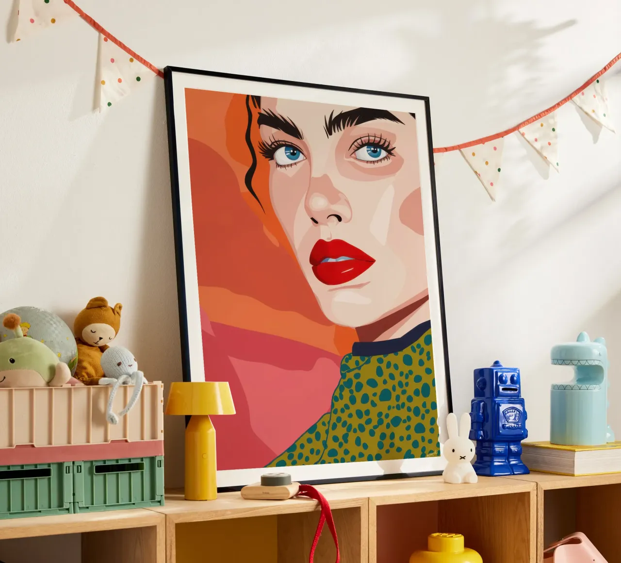 Sguardo intenso di donna poster con telaio in alluminio da Gaia Viesta