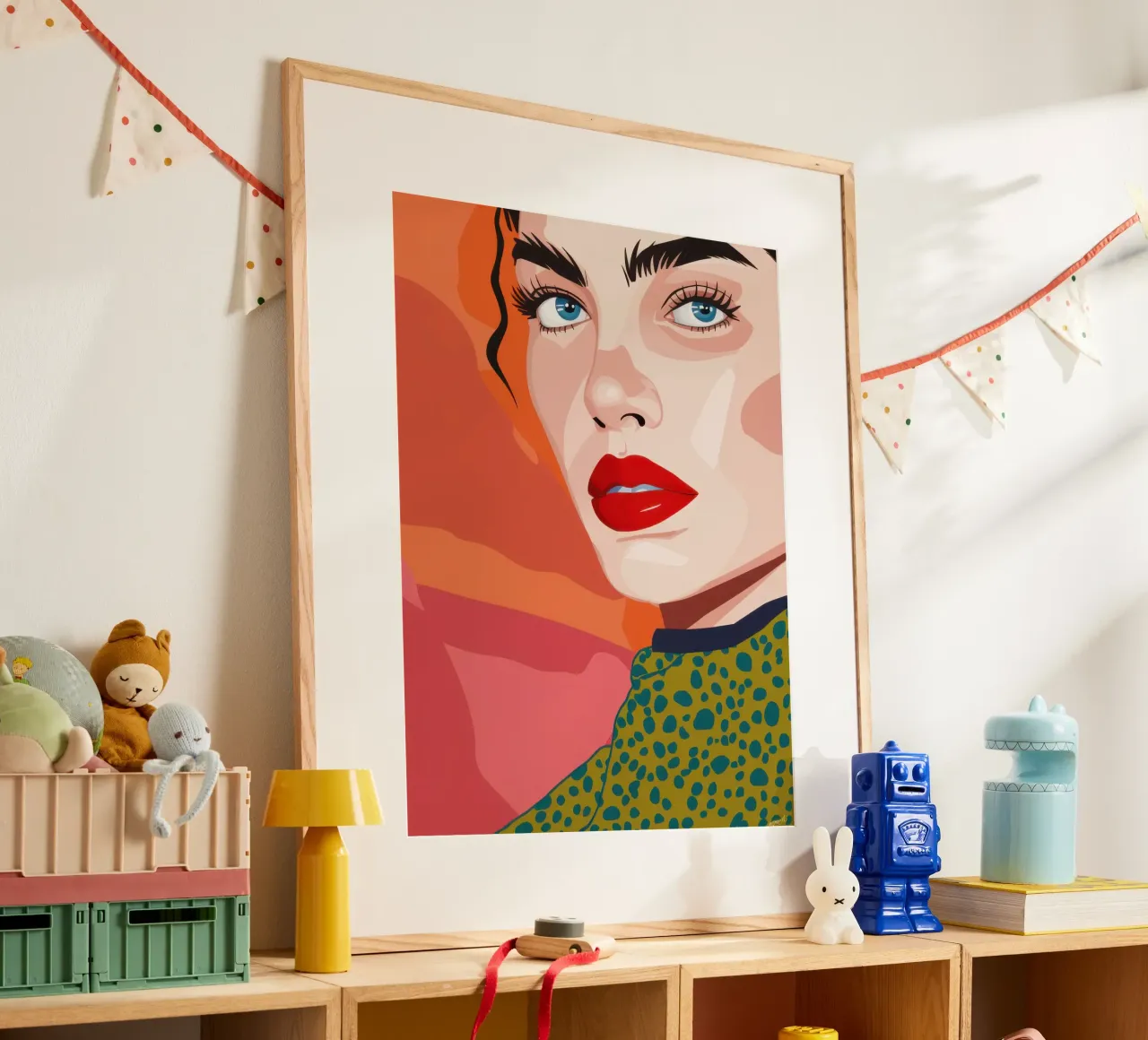 Sguardo intenso di donna poster con telaio in alluminio da Gaia Viesta