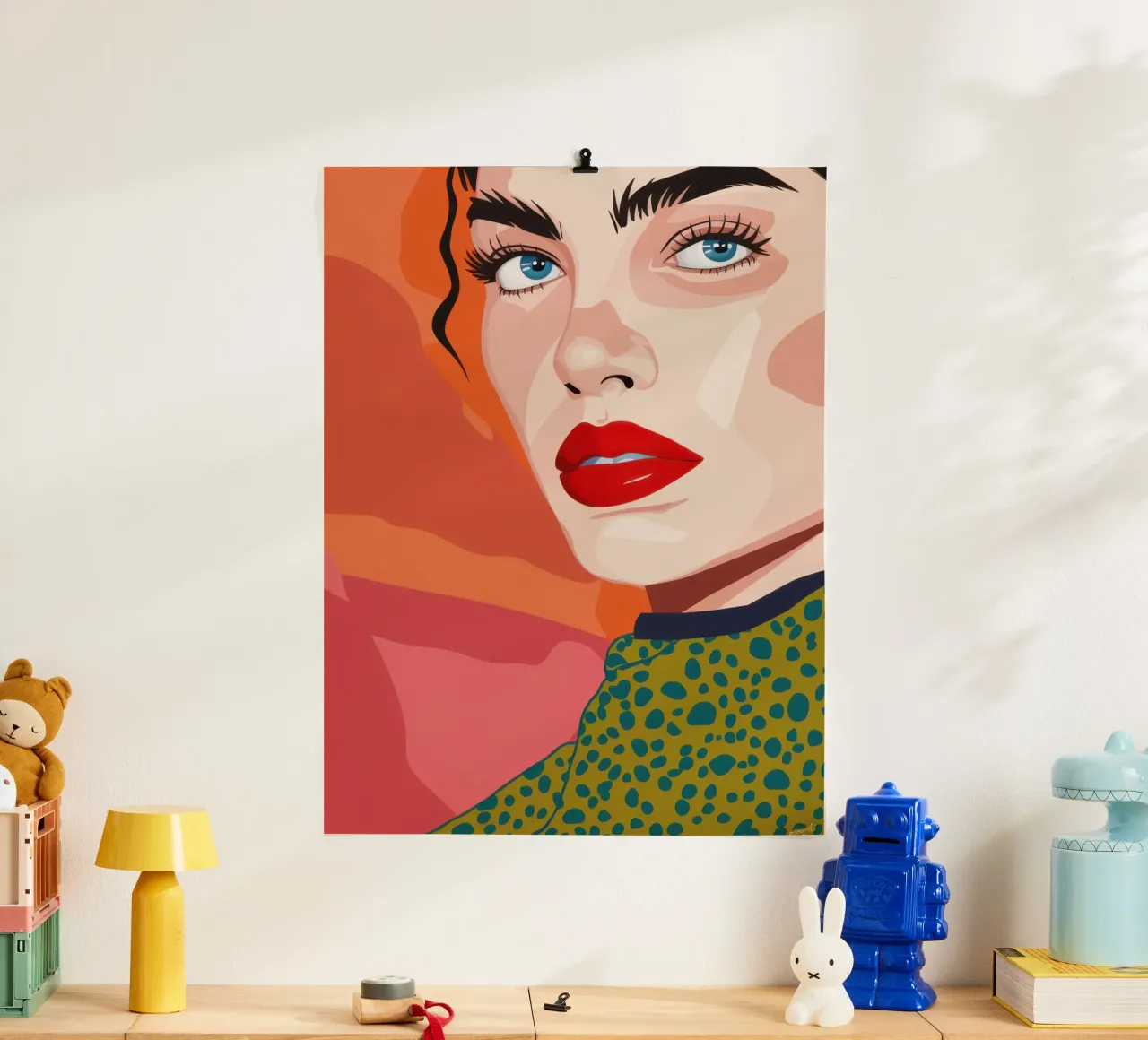Sguardo intenso di donna poster con telaio in alluminio da Gaia Viesta