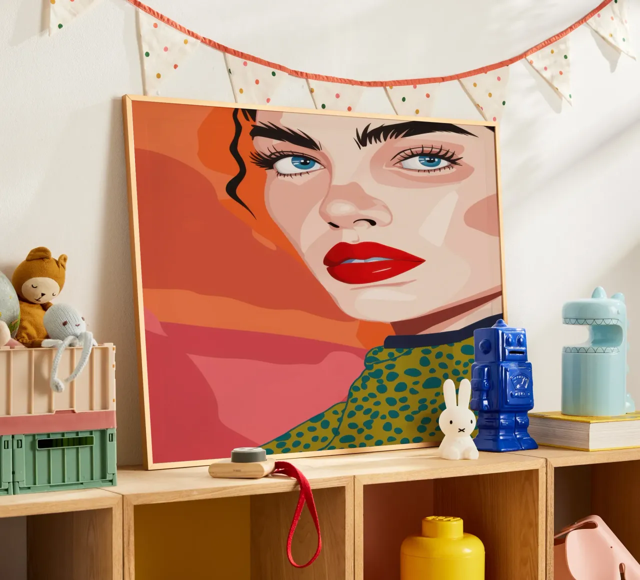 Sguardo intenso di donna poster con telaio in alluminio da Gaia Viesta