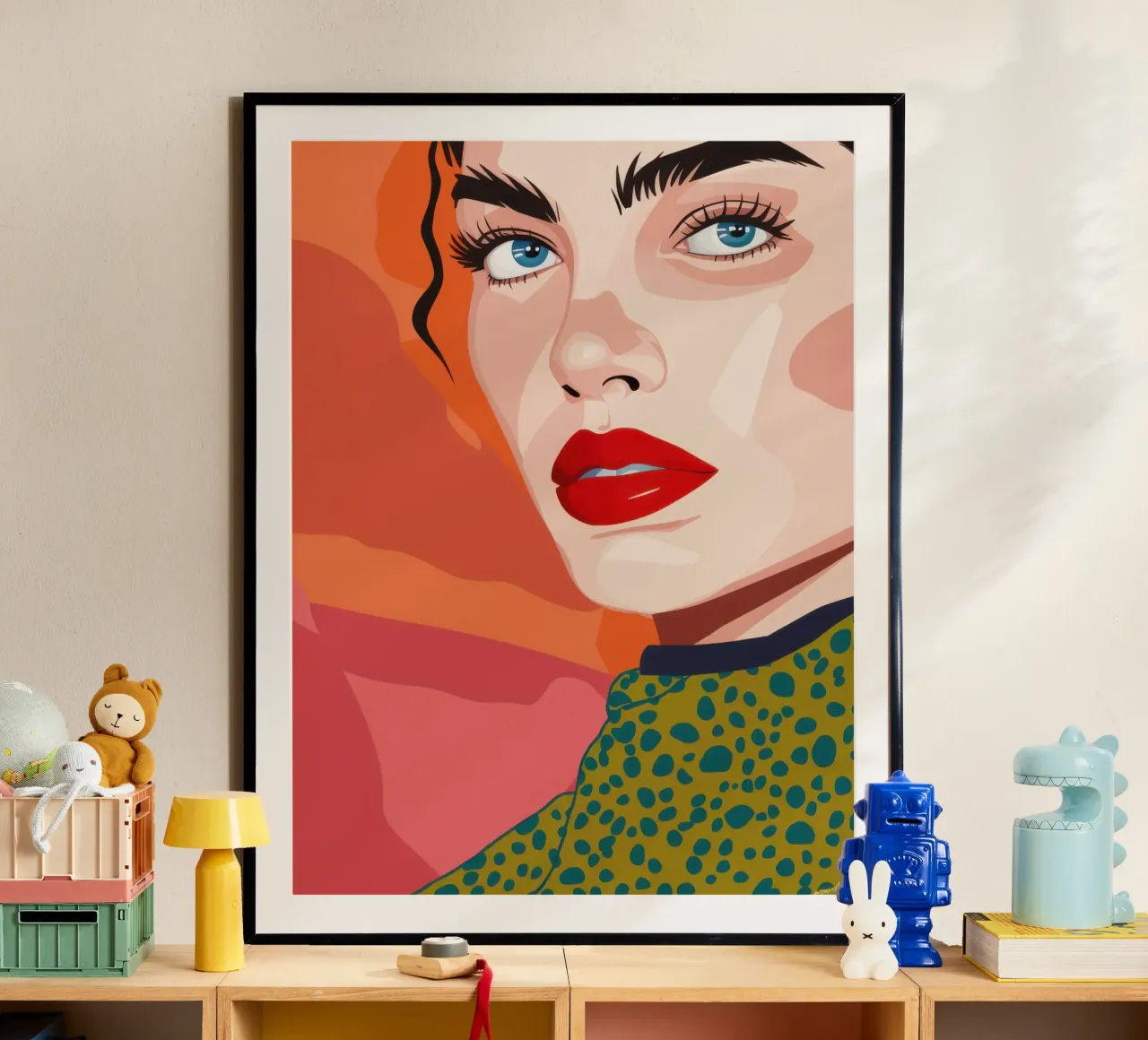 Sguardo intenso di donna poster con telaio in alluminio da Gaia Viesta
